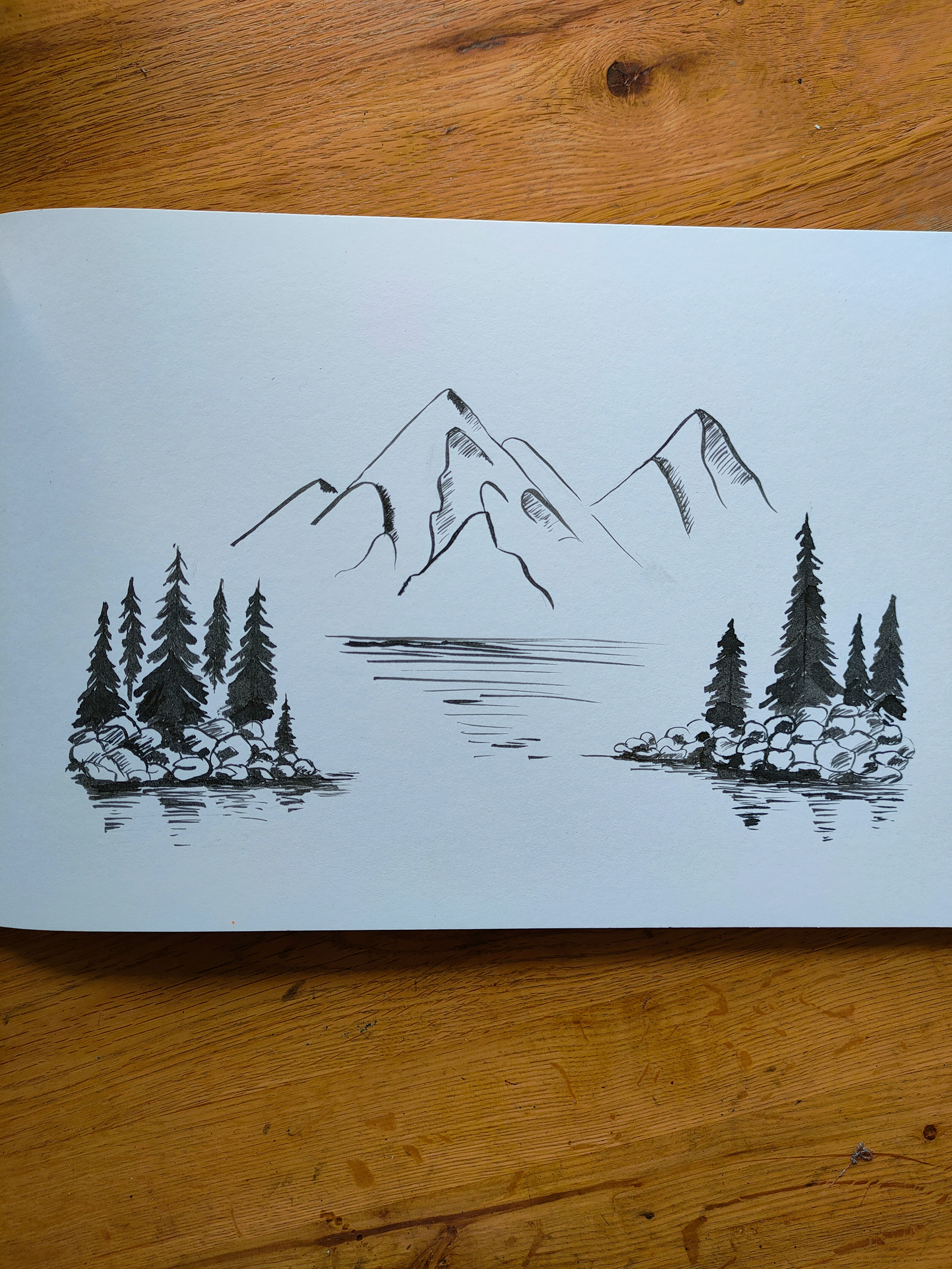 Paysage à l'encre de Chine