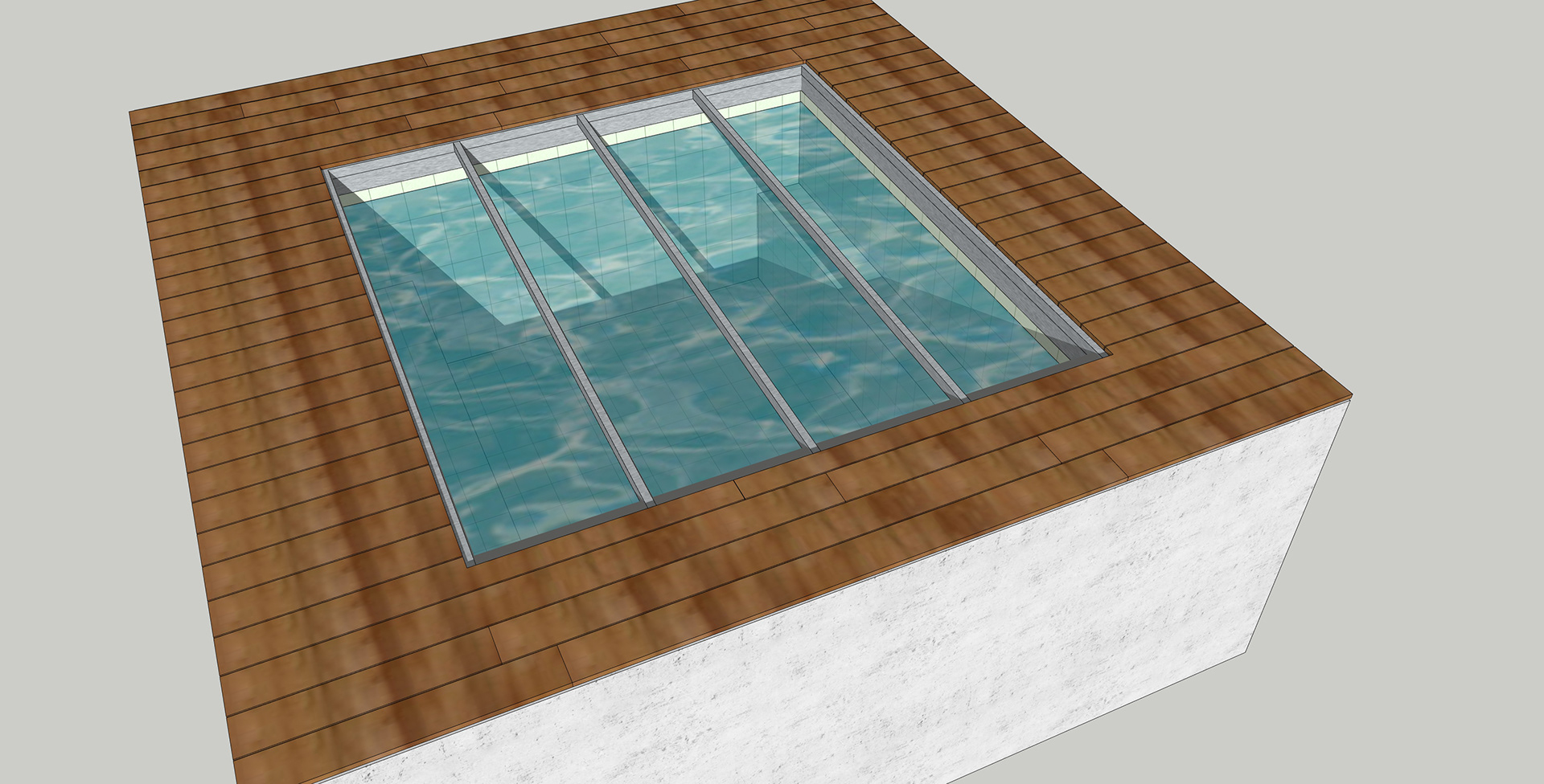 Simulation de la structure de la future couverture