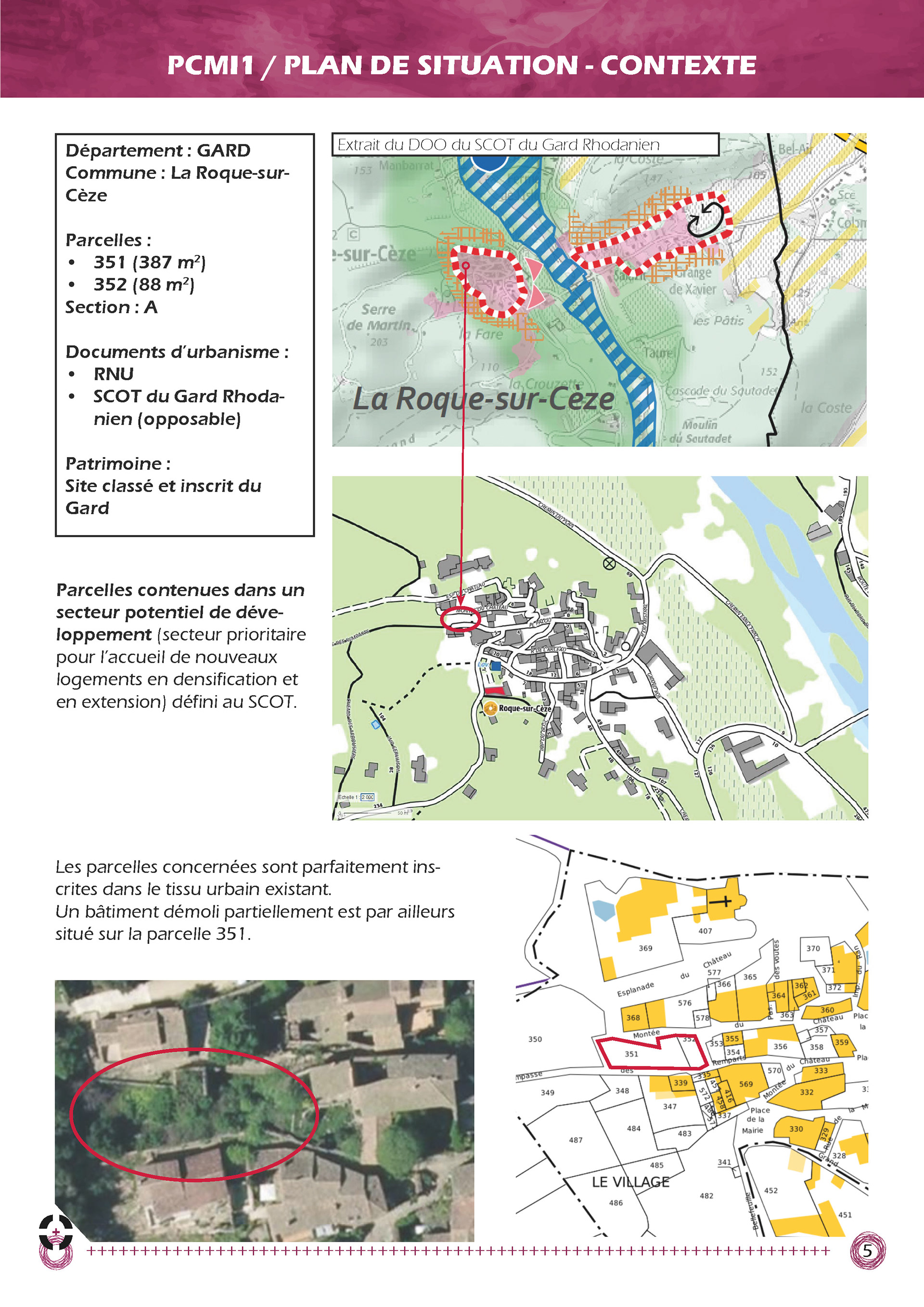 Plan de situation et contexte
