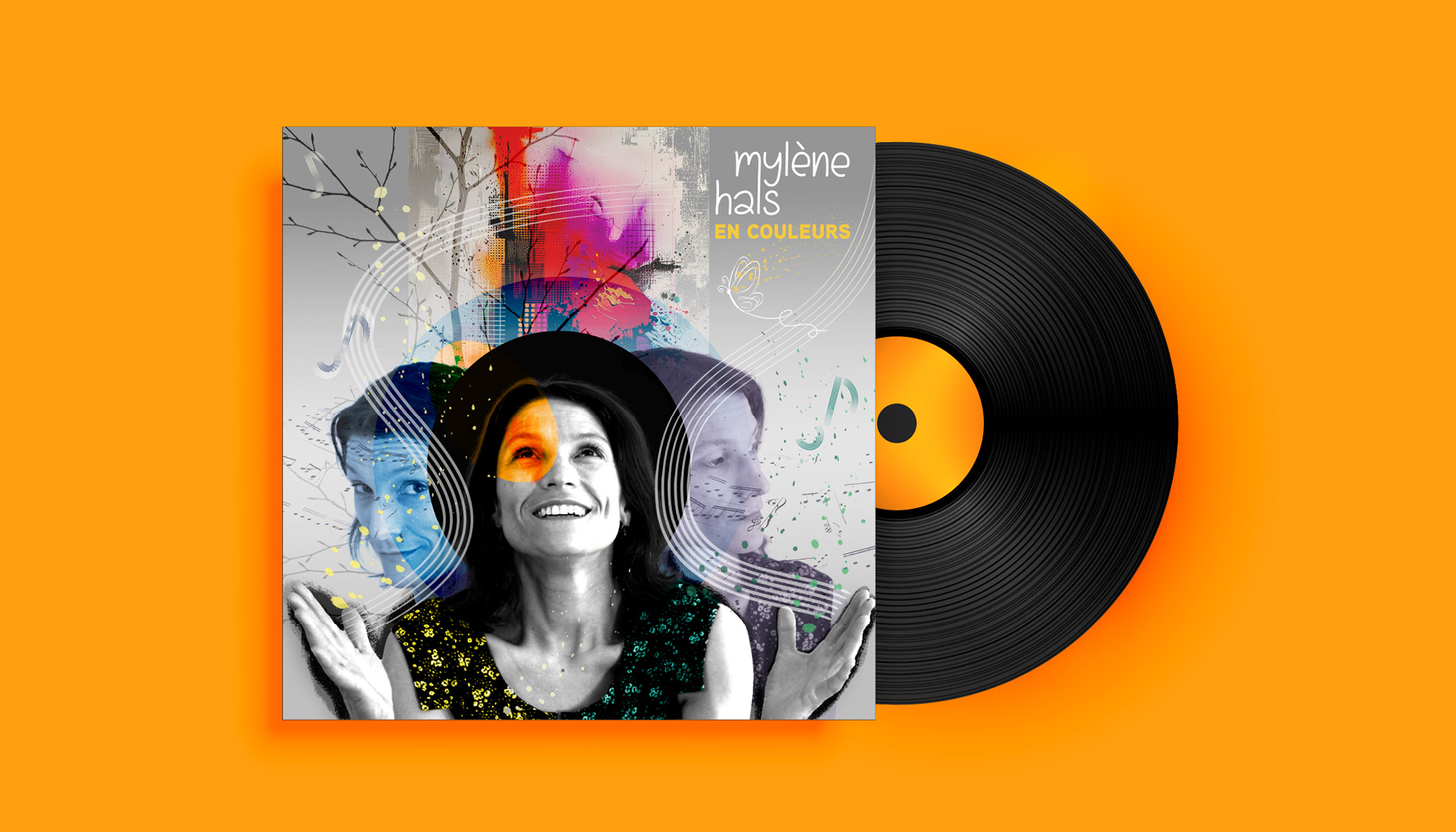 Réalisation de l'illustration d'une pochette d'album pour une auteure compositrice de musique jazz
