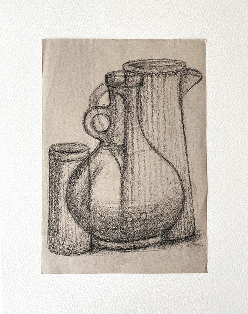 "Jugs" 2022 - charcoal on eco paper