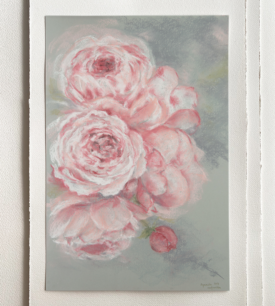 "Peony" 2017 - Pastel painting on art paper