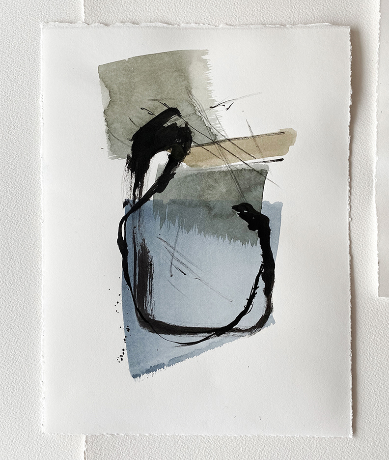 "Abstract I" 2022 - Watercolor on hot press watercolor paper