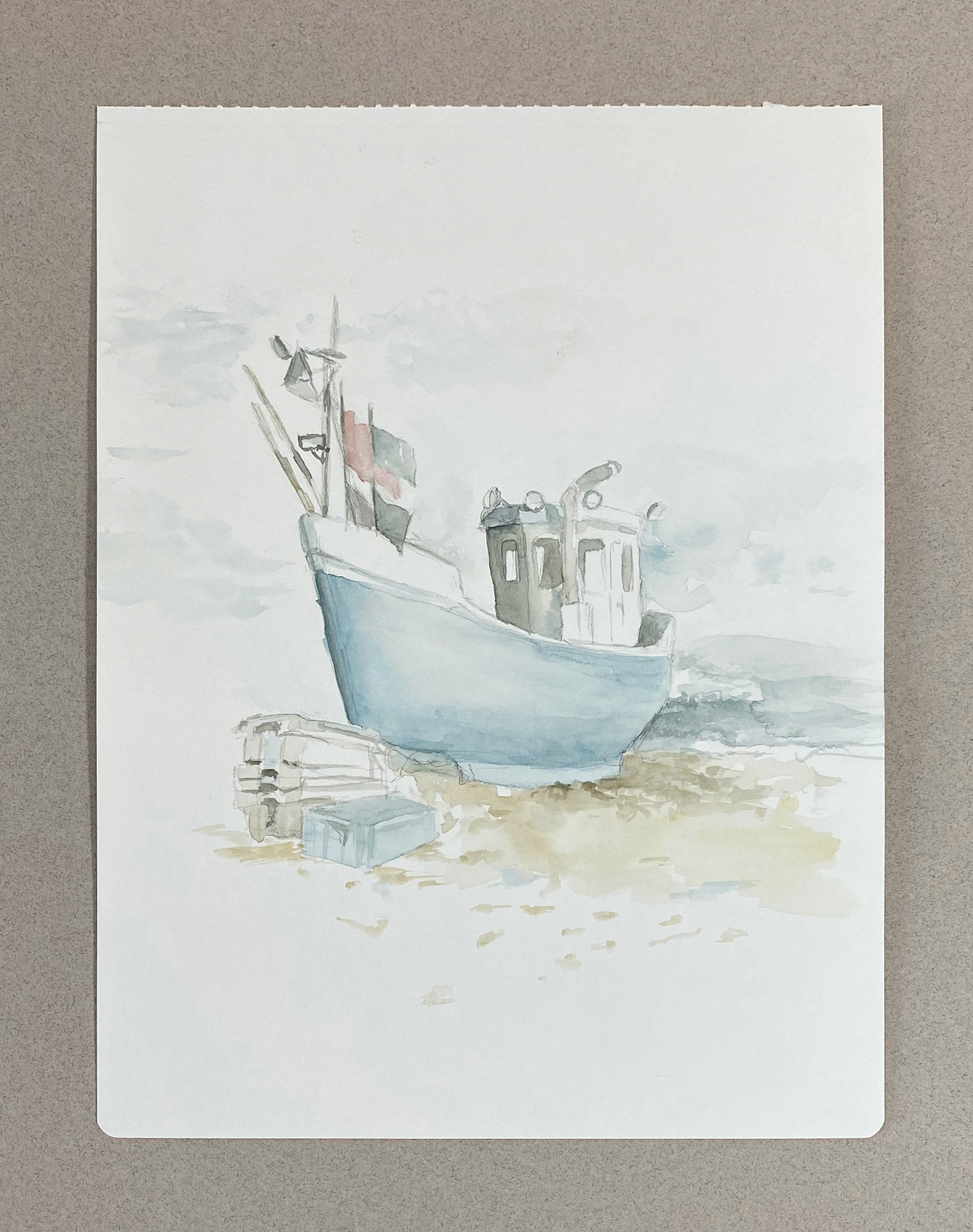 "Fishing boat" 2020 - Watercolor on hot press paper