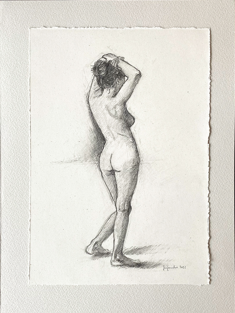 "Morning" 2022 - pencil on ivory art paper
