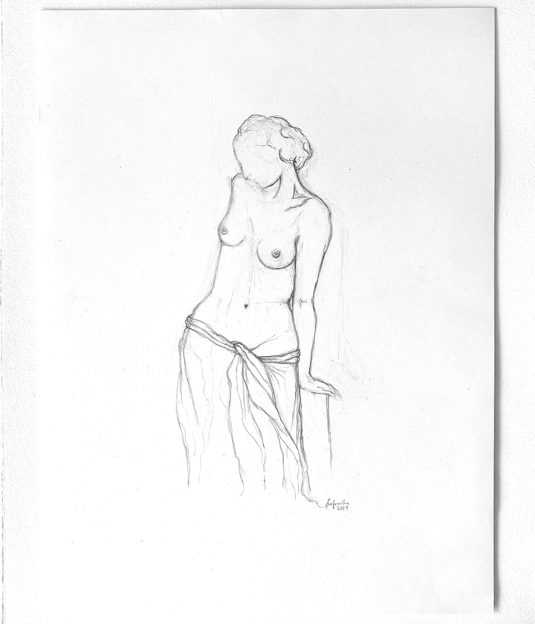 'Tranquility' pencil on paper _ 2021 _ 32x45 cm