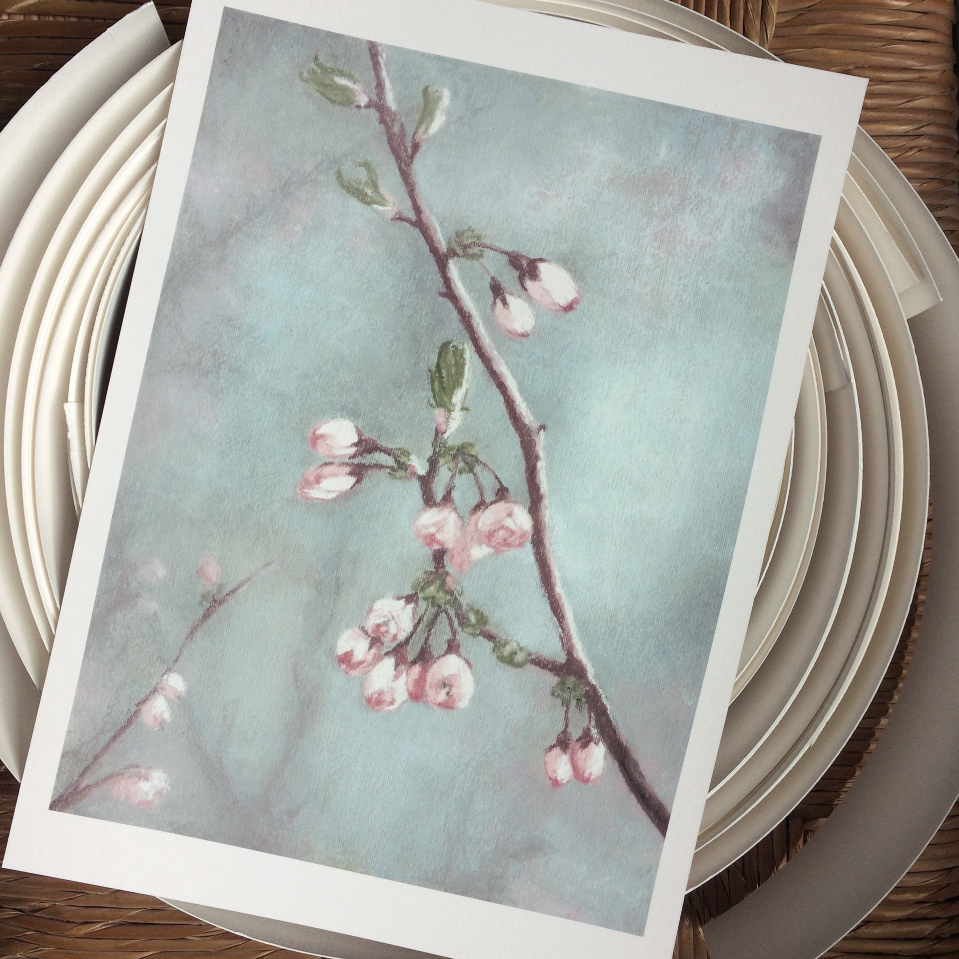 "Blossom" 2018 - Pastel painting on textured art paper
