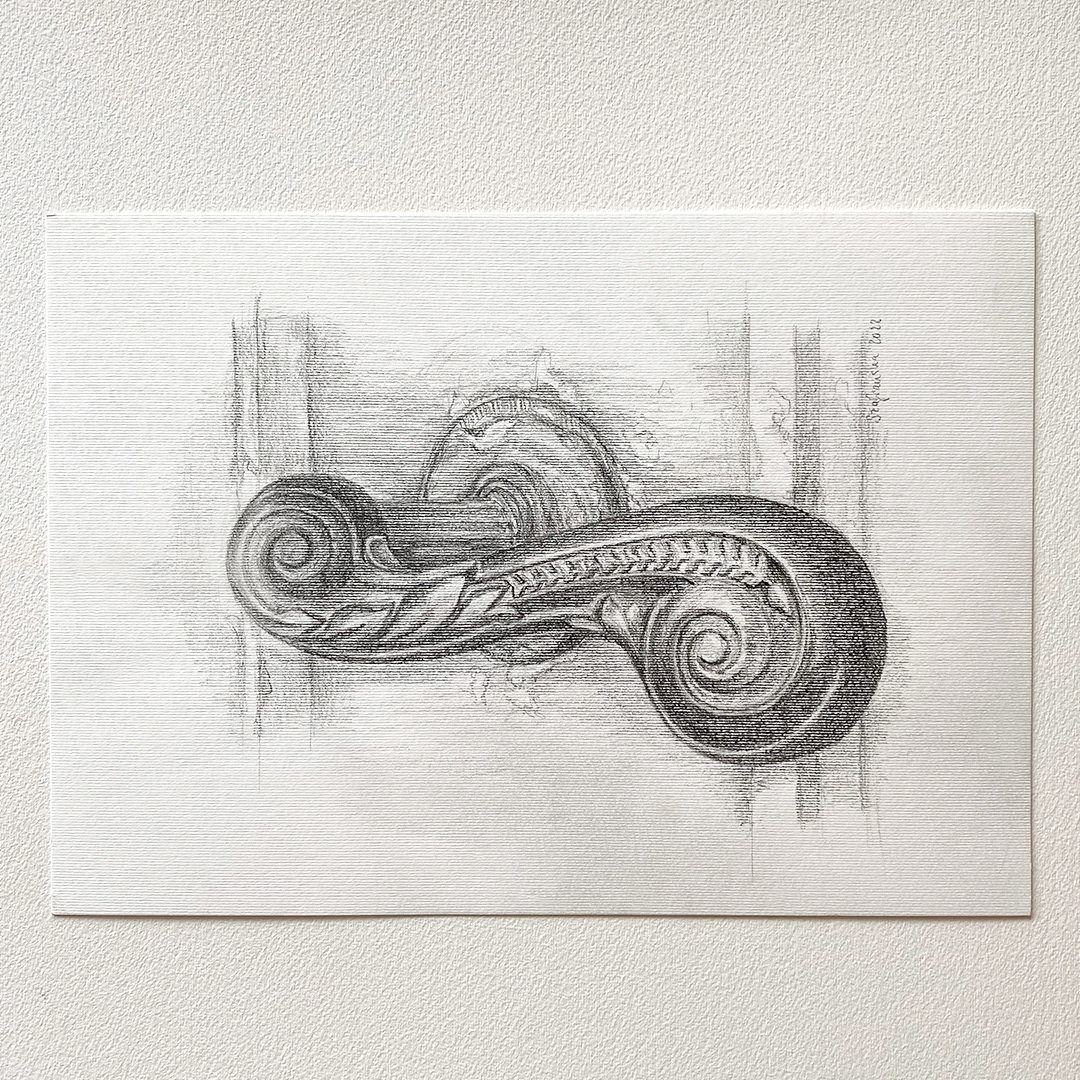 "Open" 2022 - pencil on textured art paper