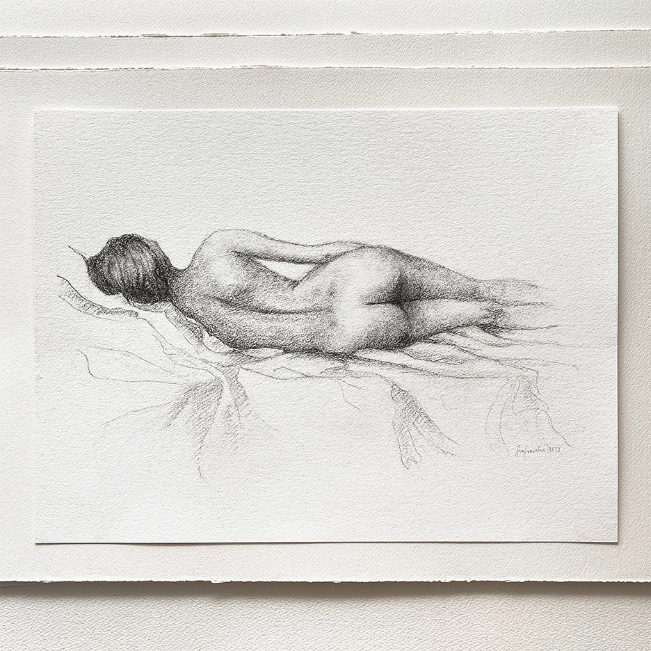 "Dreams" 2022 - charcoal on textured art paper