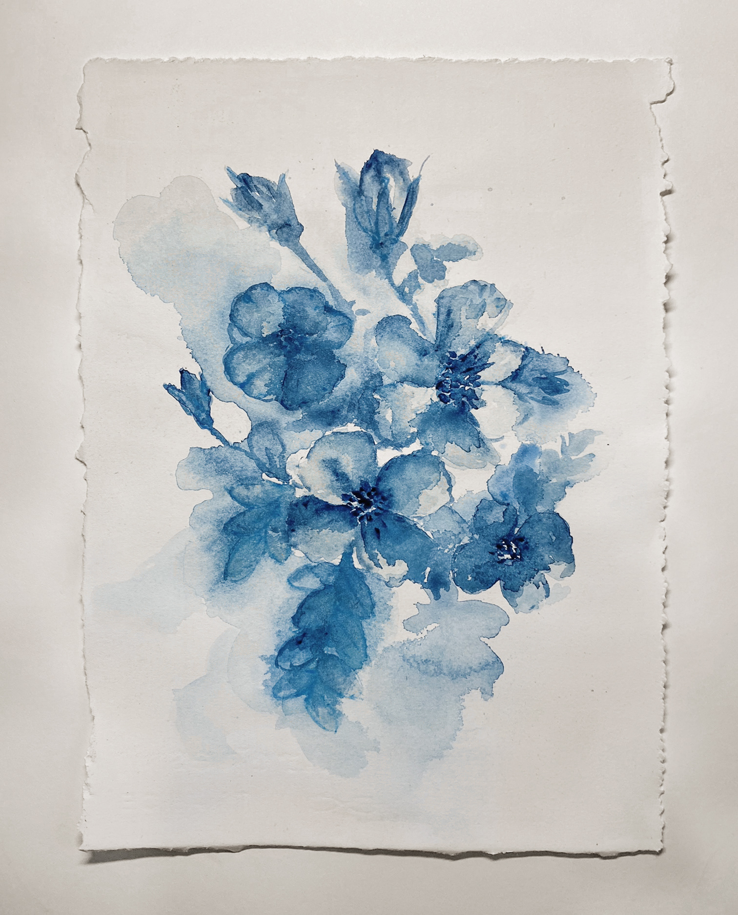"Indigo" 2021 - Watercolor on hot press paper