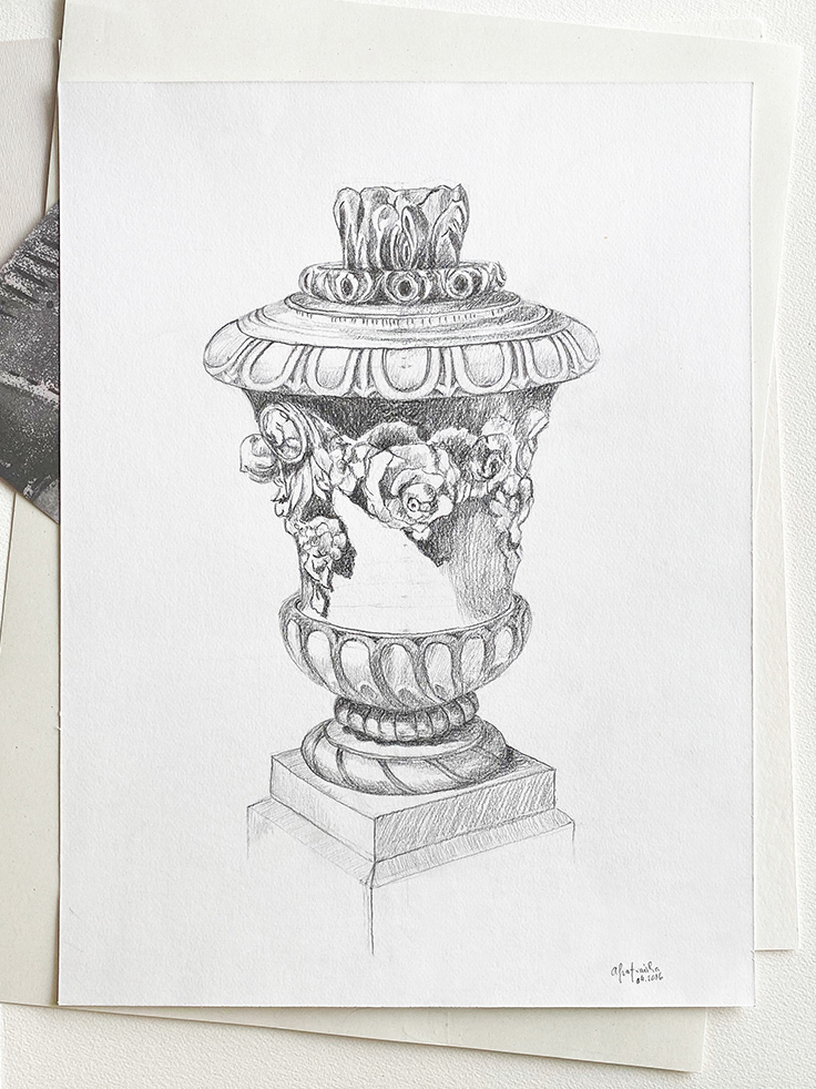 "Monument" 2016 - pencil on thick paper