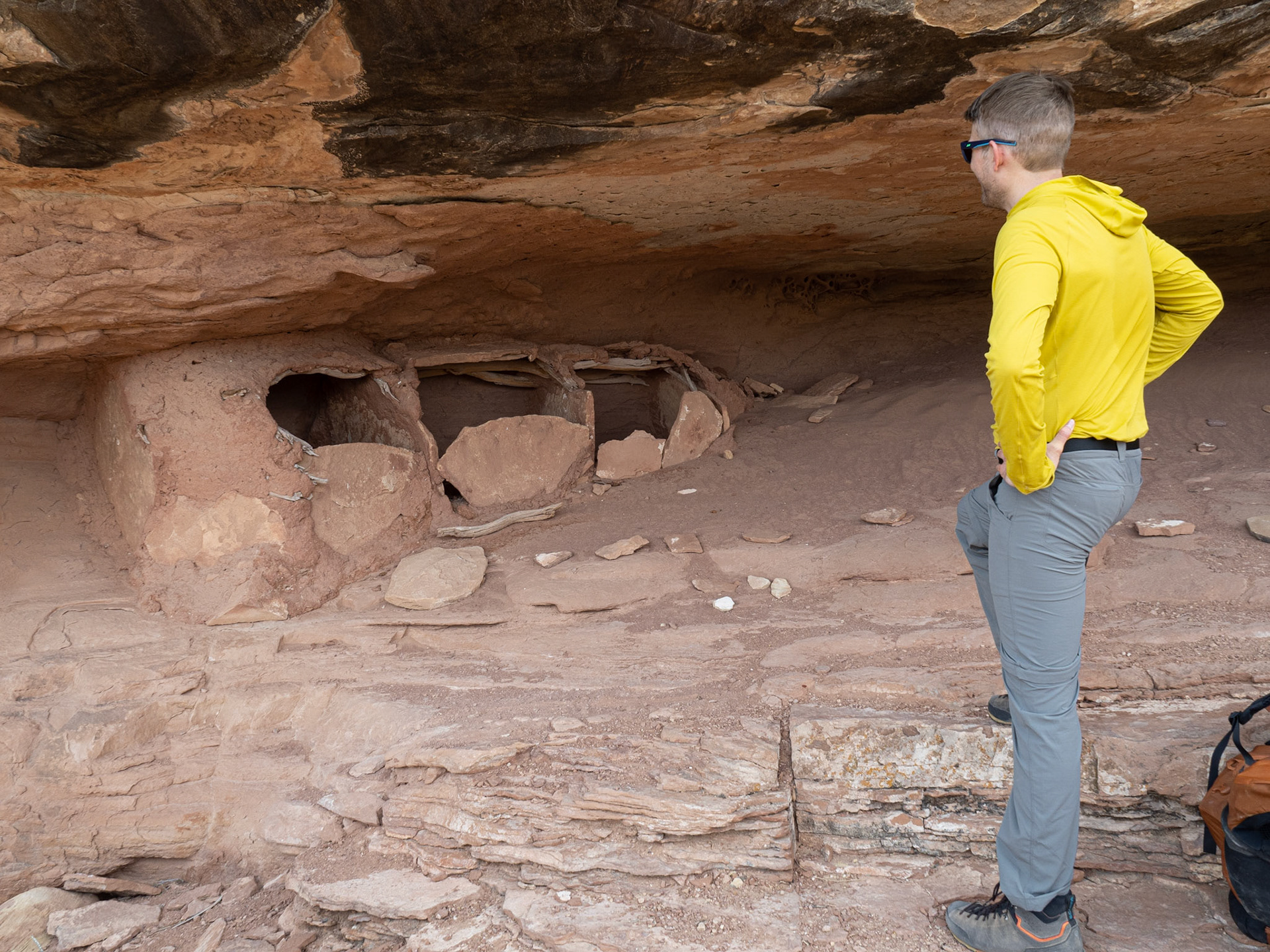 Mike checking out granaries