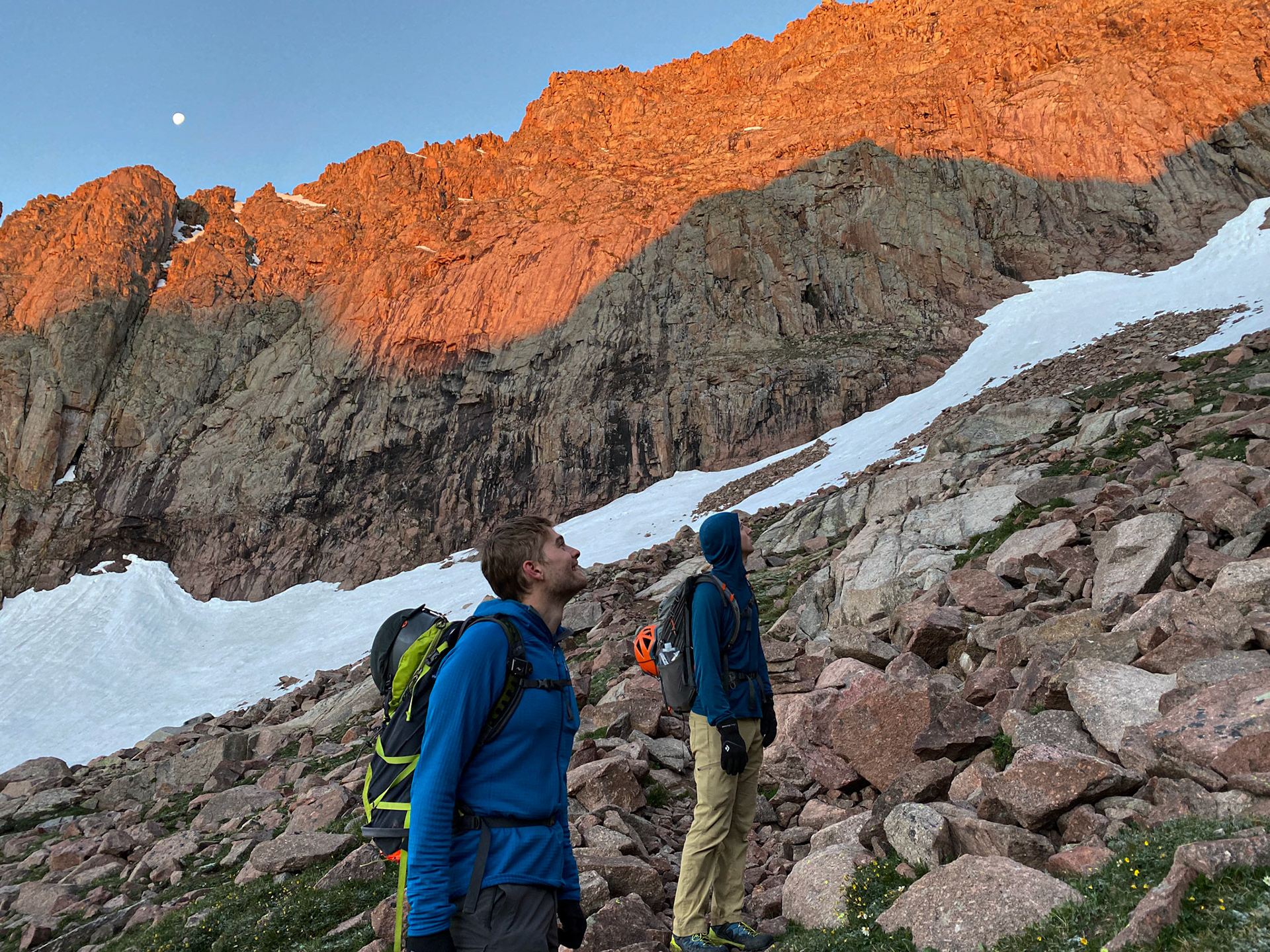 Mike &amp; Connor Scouting the Trail (Mt Eolus)