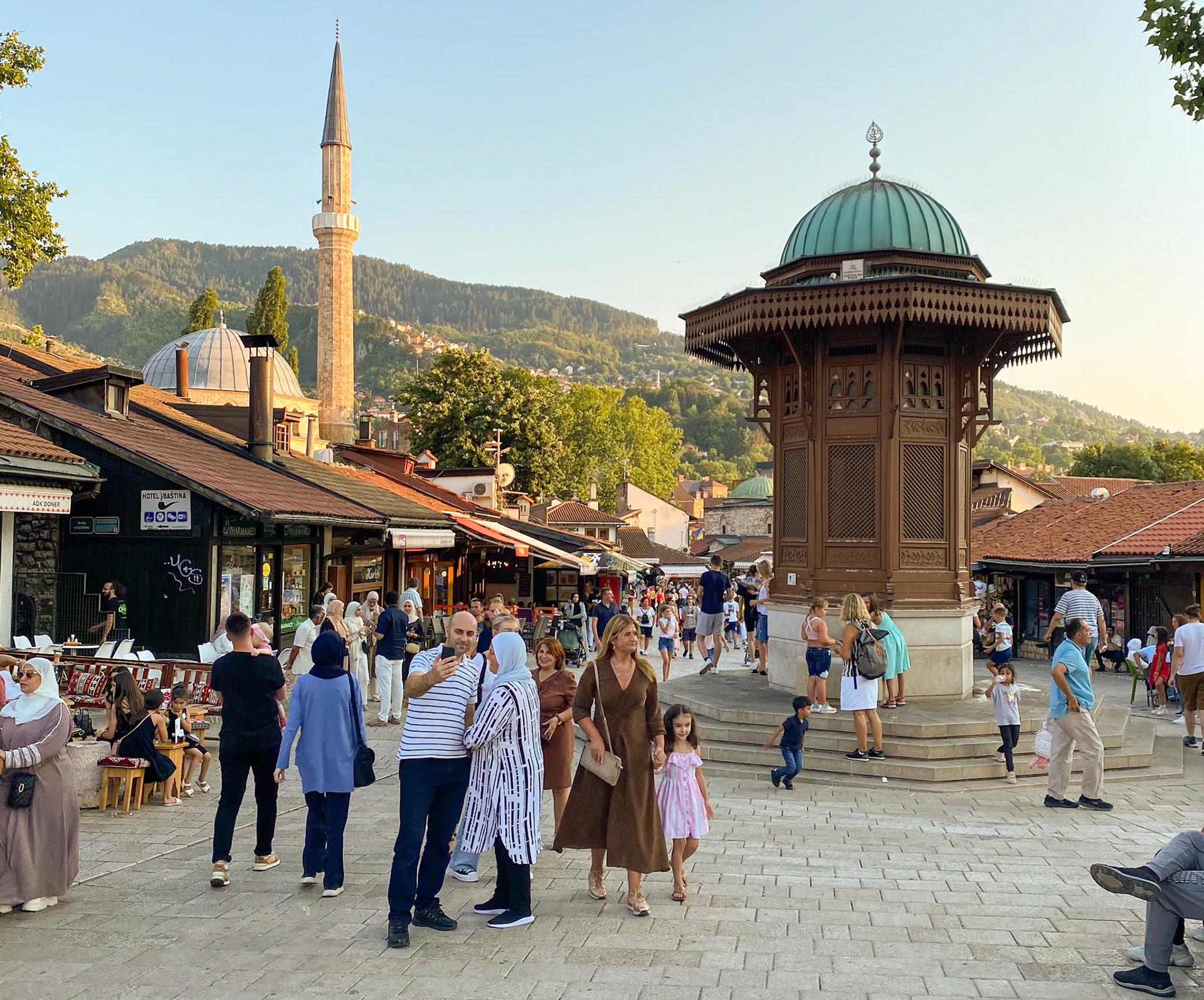 Baščaršija with Clear Skies