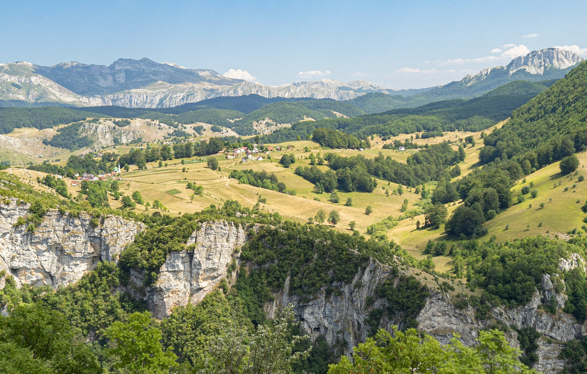 The Village of Bobovica Across Rakitnica Canyon