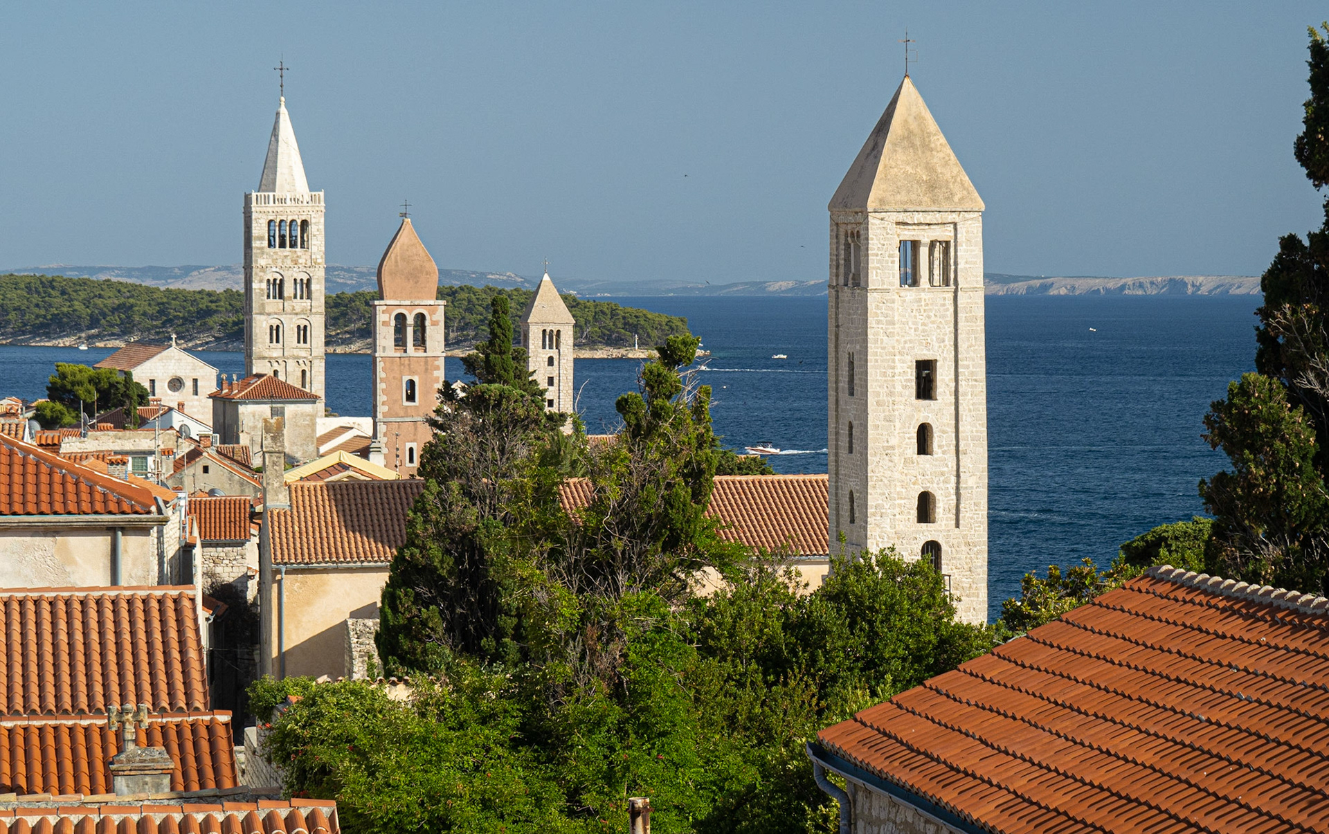 The Four Bell Towers of Rab