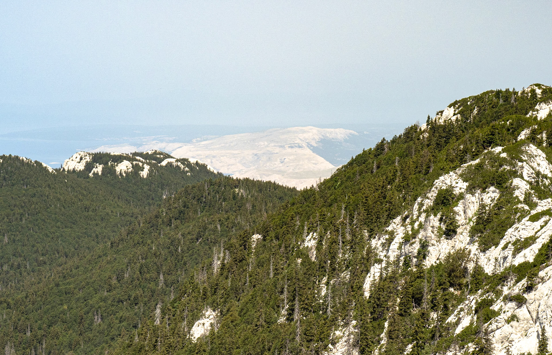 Mountains and the Island of Krk
