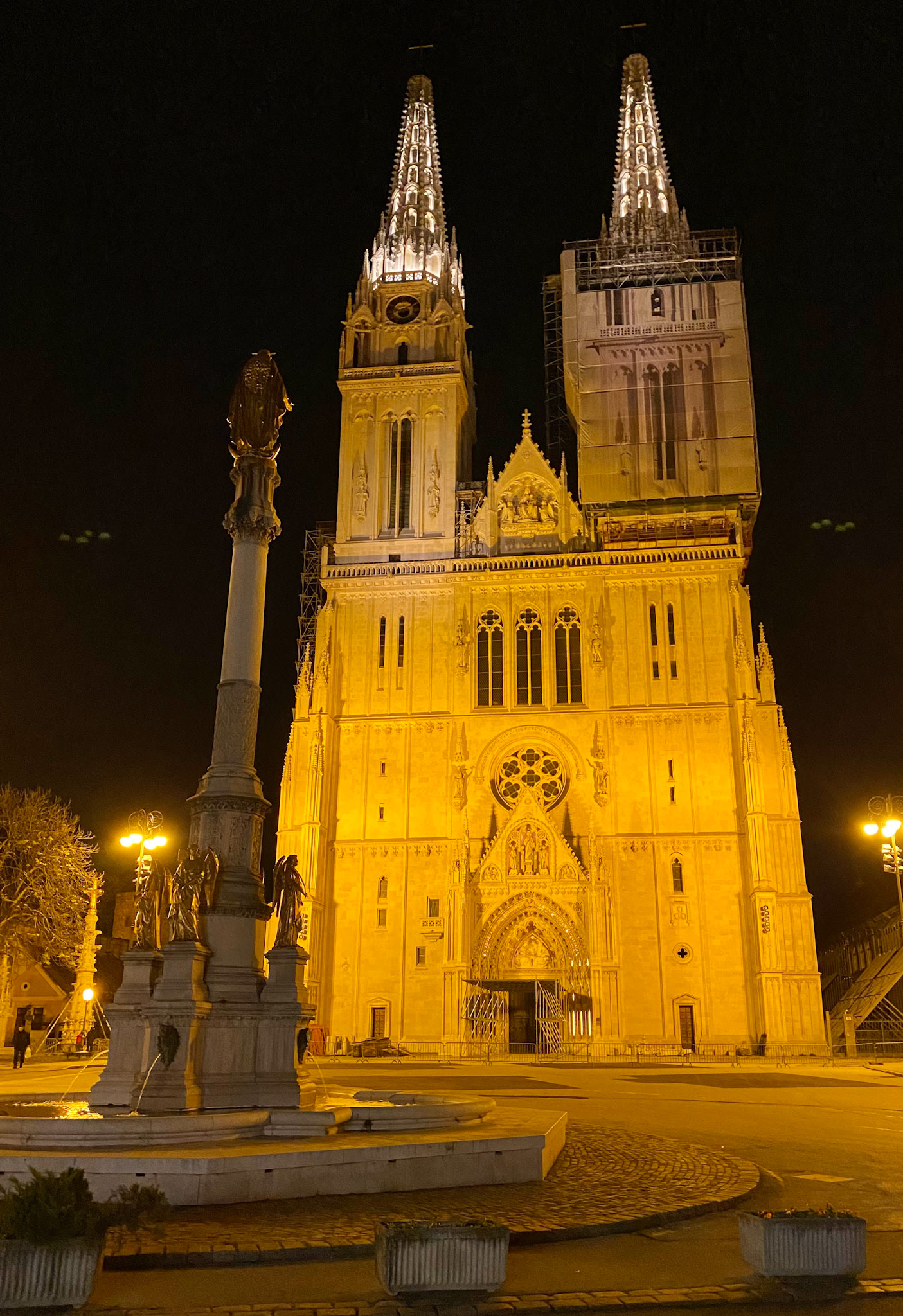Zagreb Cathedral at Night