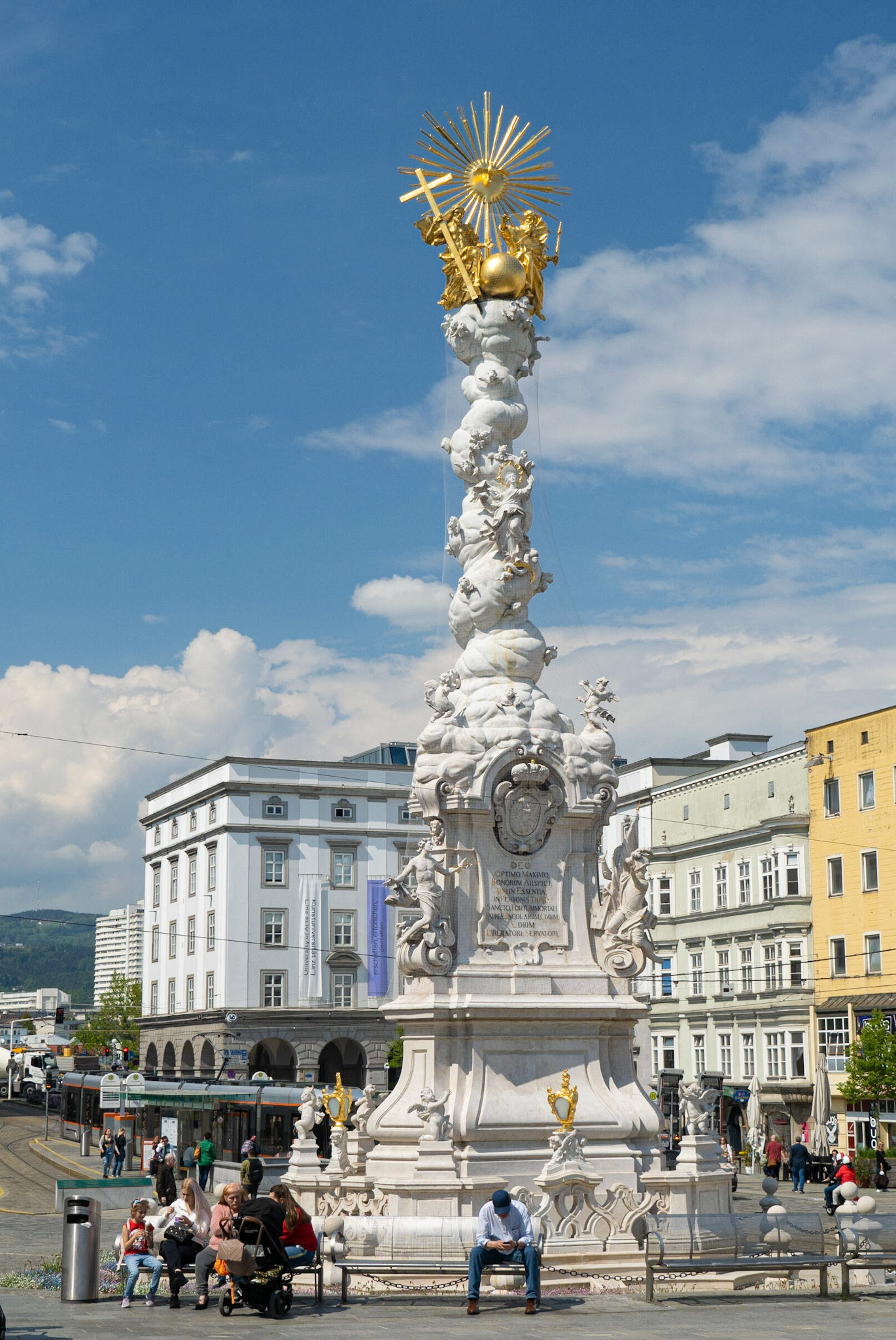 Plague Thanksgiving Column in Hauptplatz, Linz