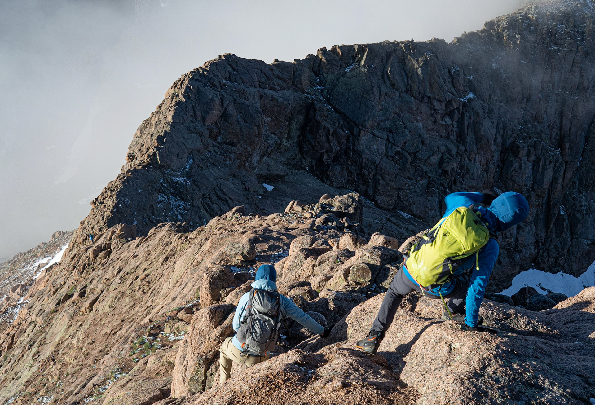 Descent from North Eolus (Mt Eolus)