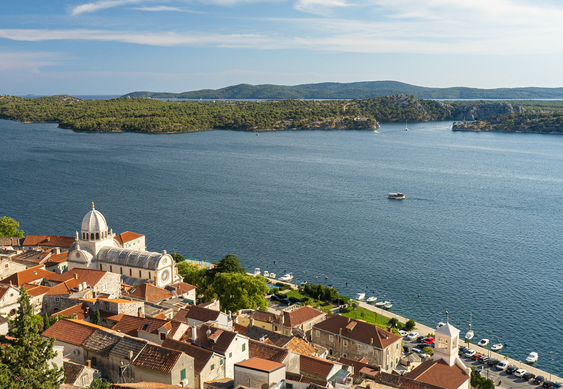 View of Šibenik Bay from St Michael's Fortress