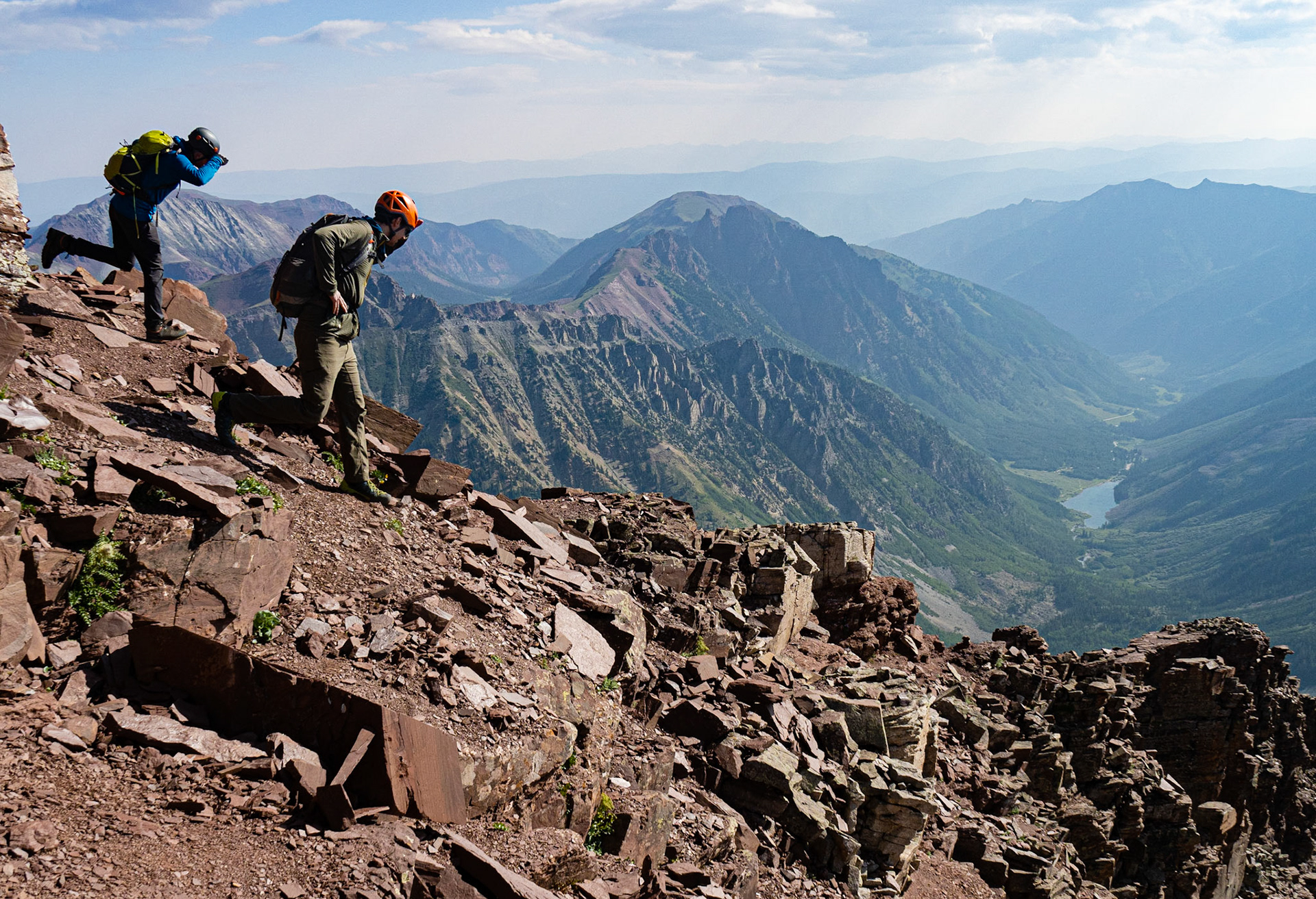 Action Shot of the Descent (North Maroon)