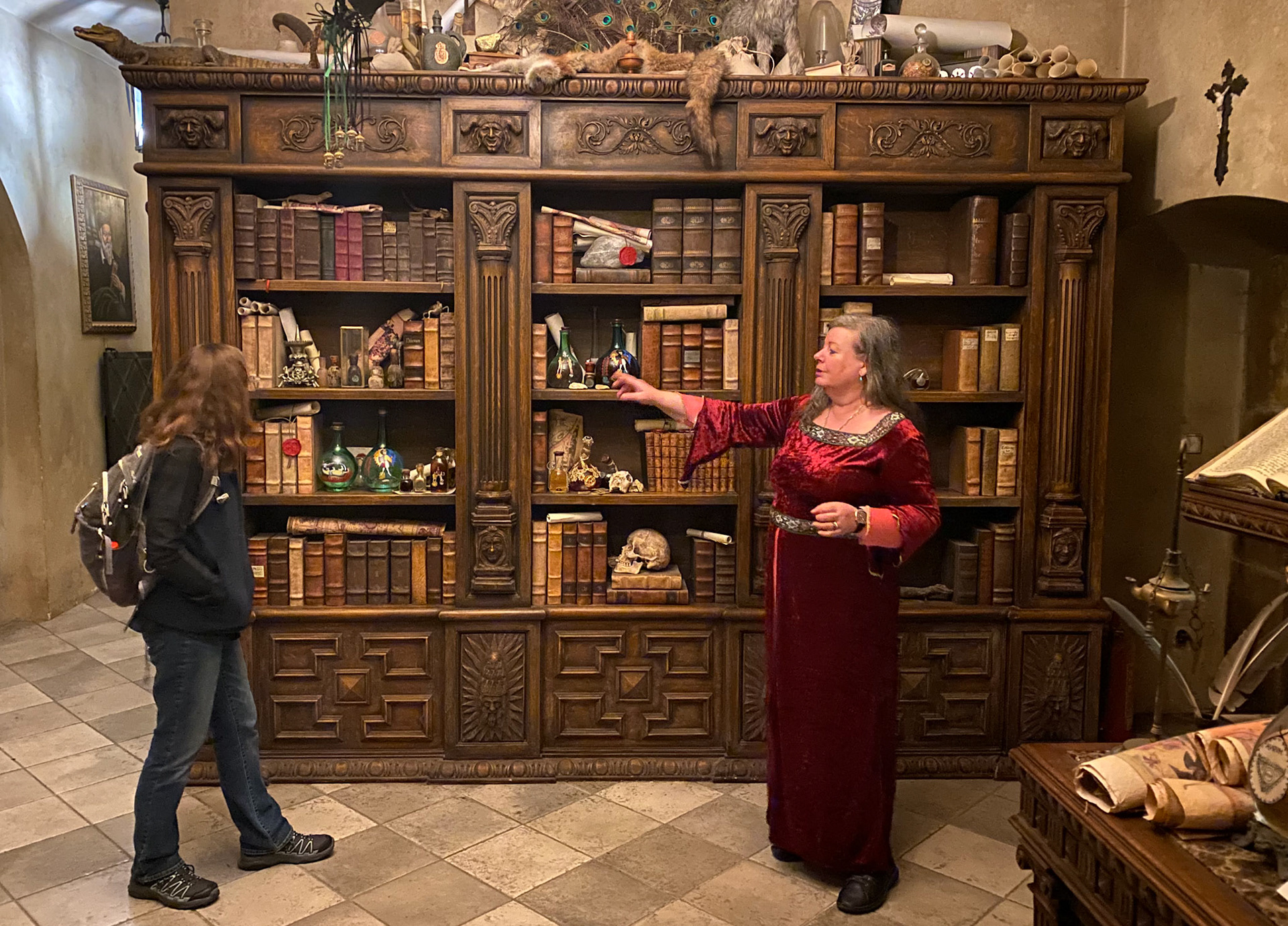 Bookcase That Hides Secret Stairs, Speculum Alchemiae