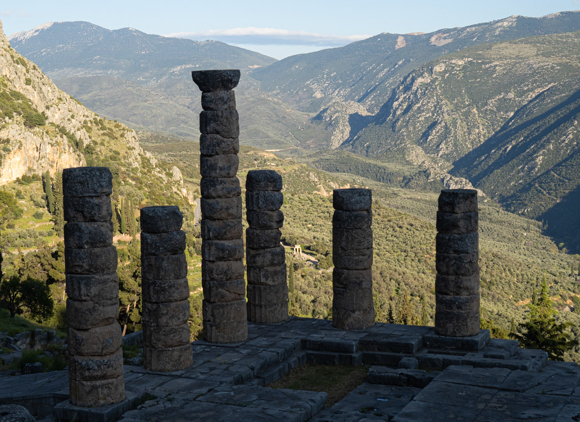 Temple of Apollo with Temple of Athena in the Distance, Dephi