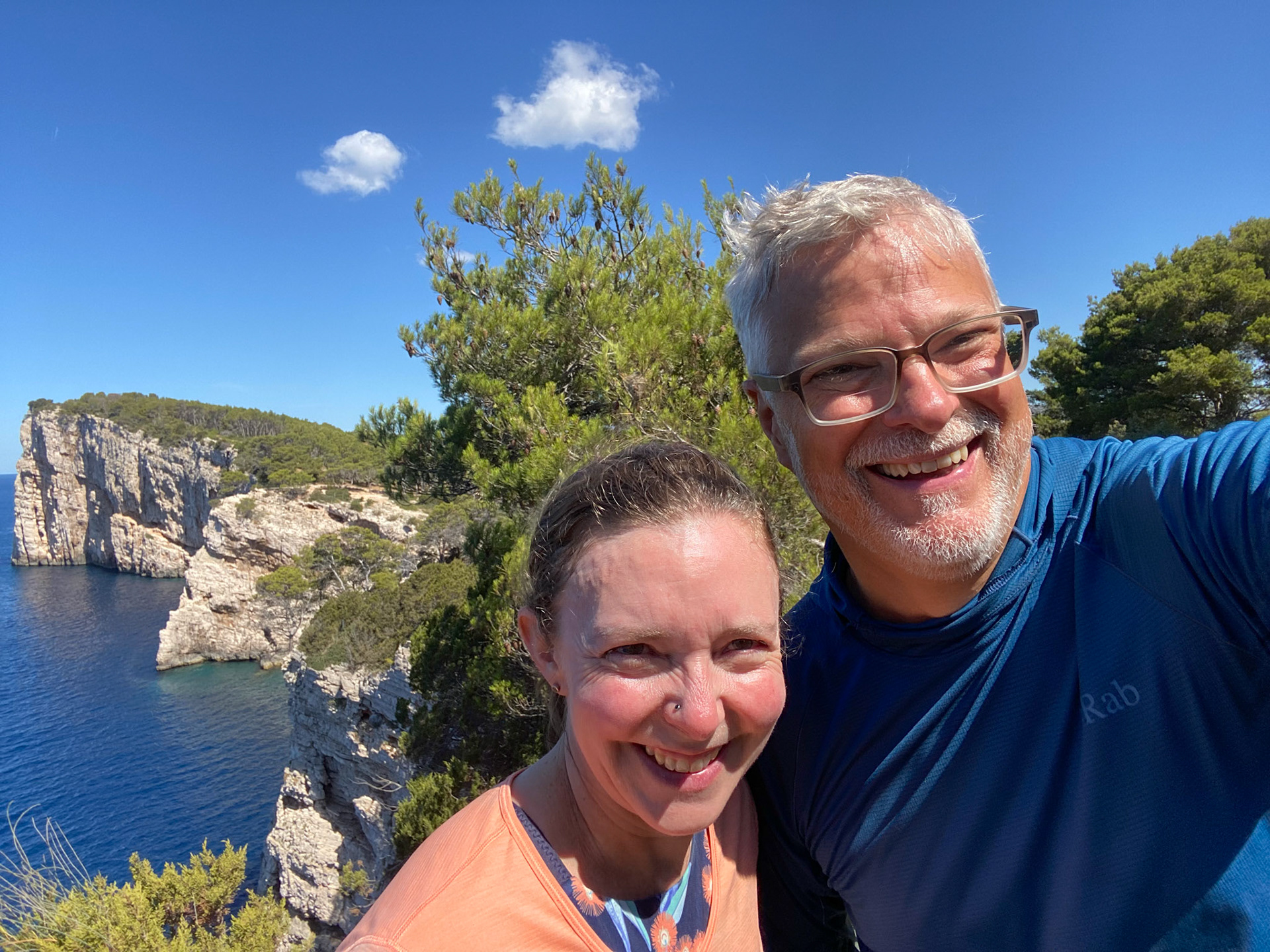 H and G at the Cliffs of Dugi Otok
