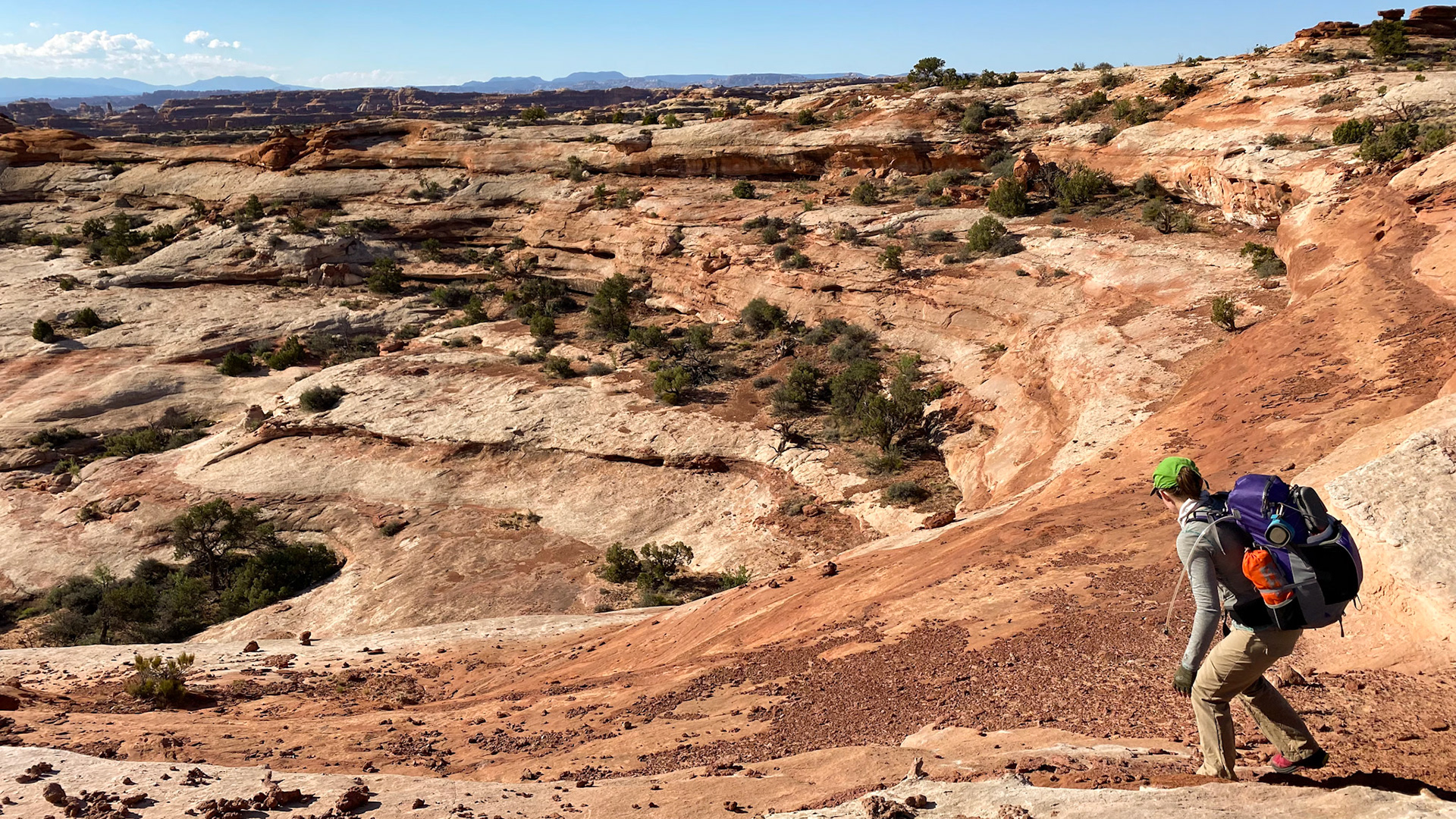 Hiking along Pete's Mesa