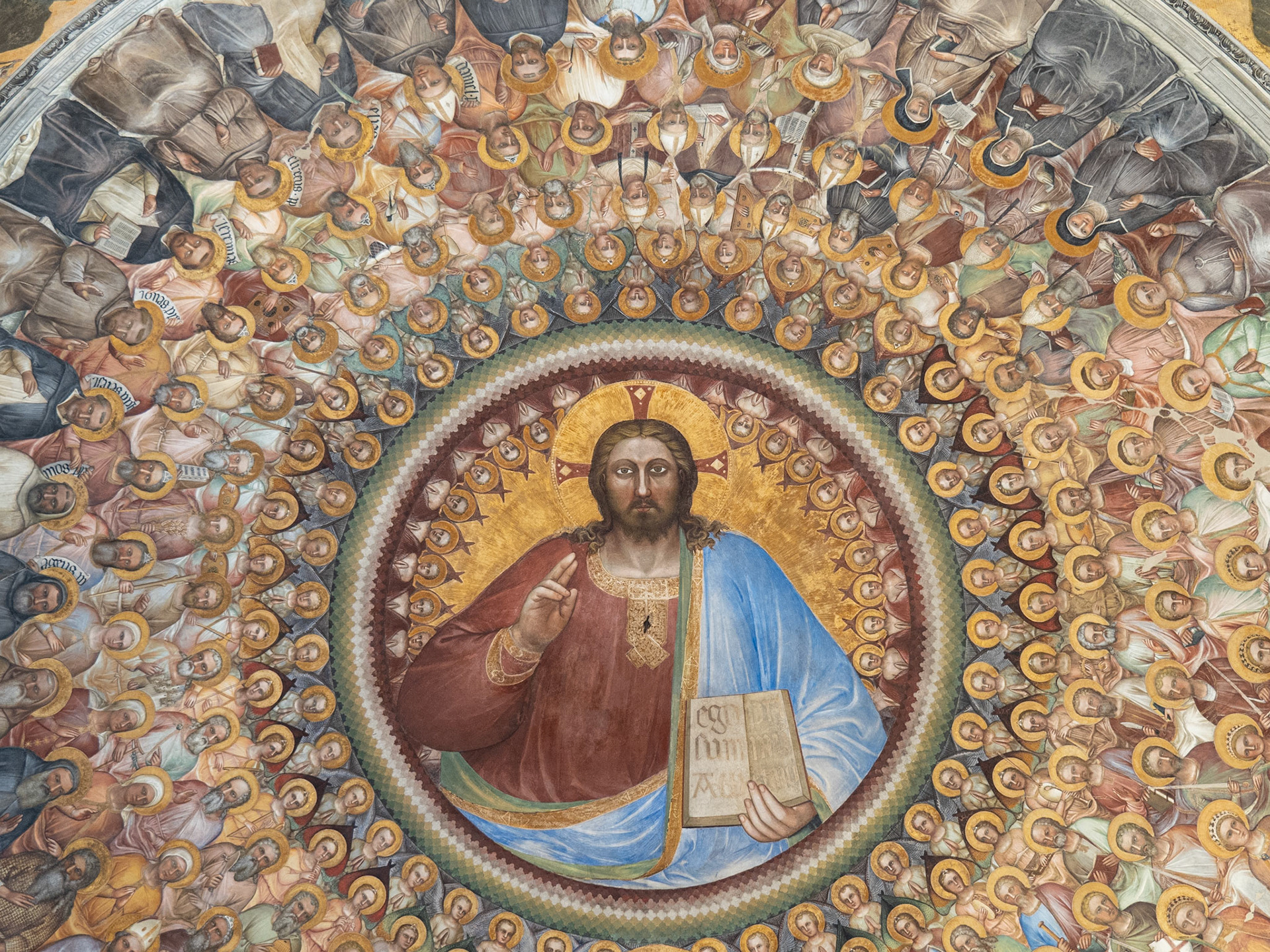 Dome Fresco of Christ and Friends by Giusto de Menabuoi, Padua Baptistery