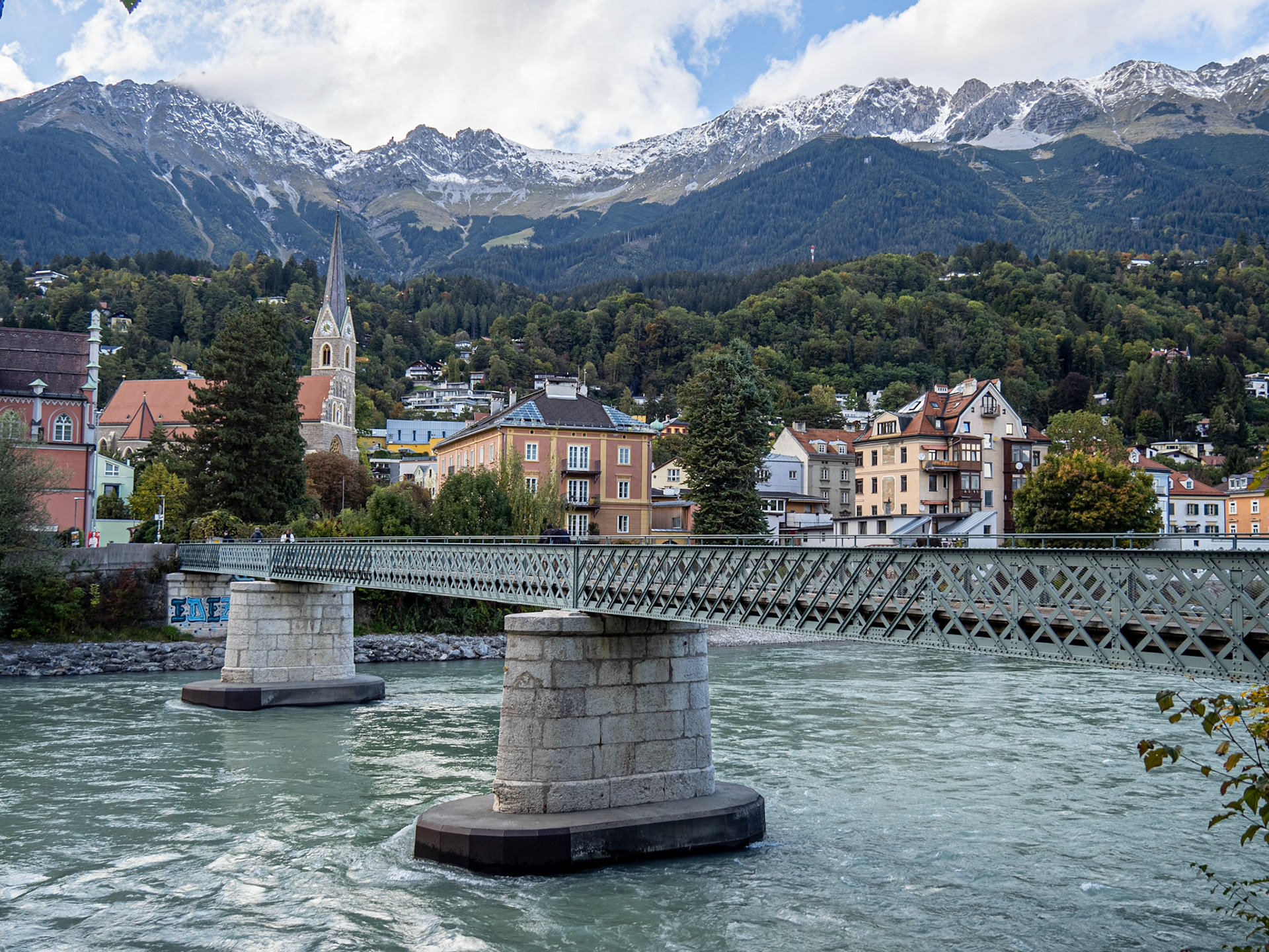 Inn River and Mountains