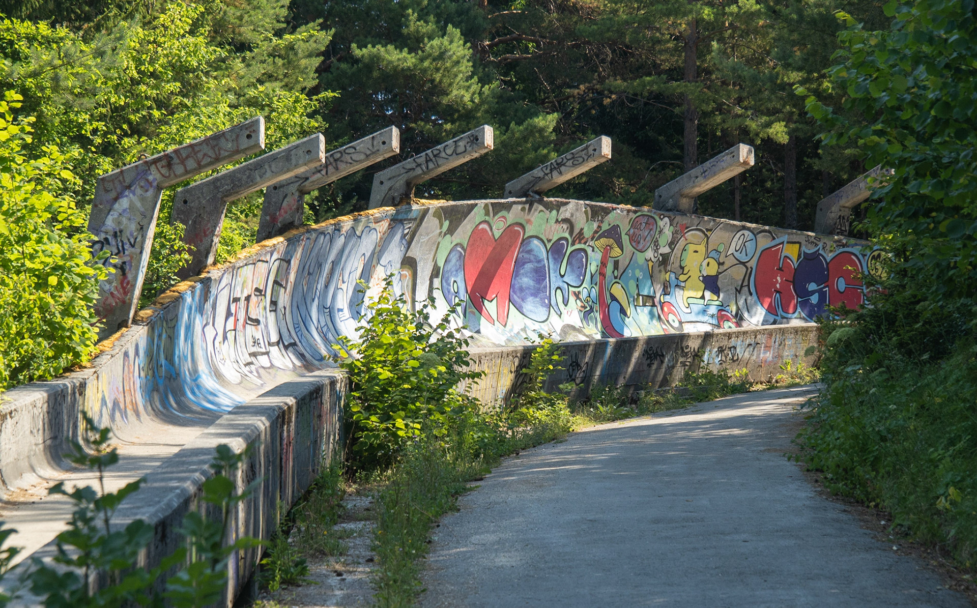Bobsled Run Banked Turn