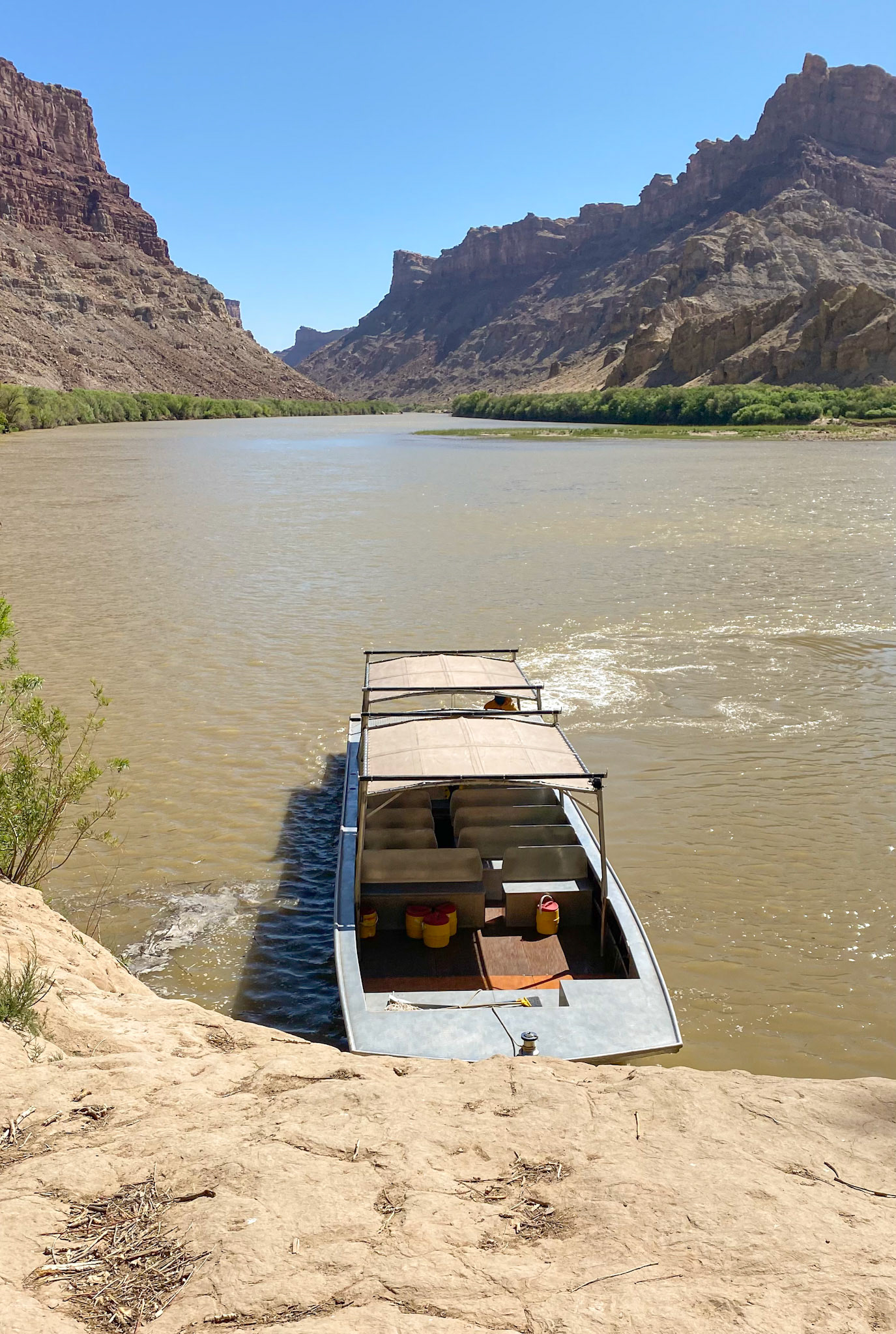 Jet boat pickup after 60+ miles of backpacking
