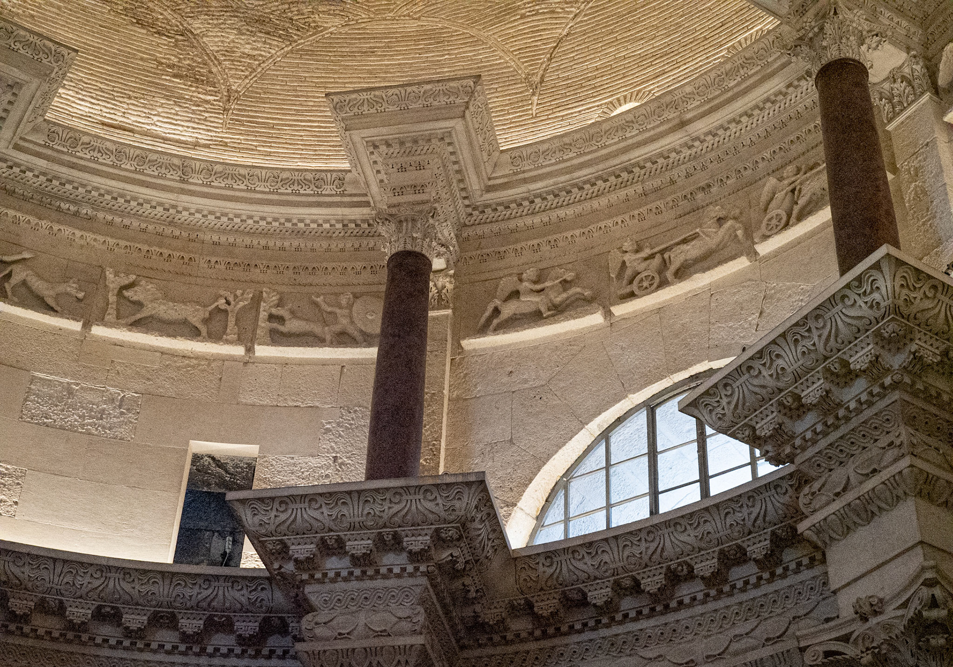 Dome, Frieze, and Column Capitals