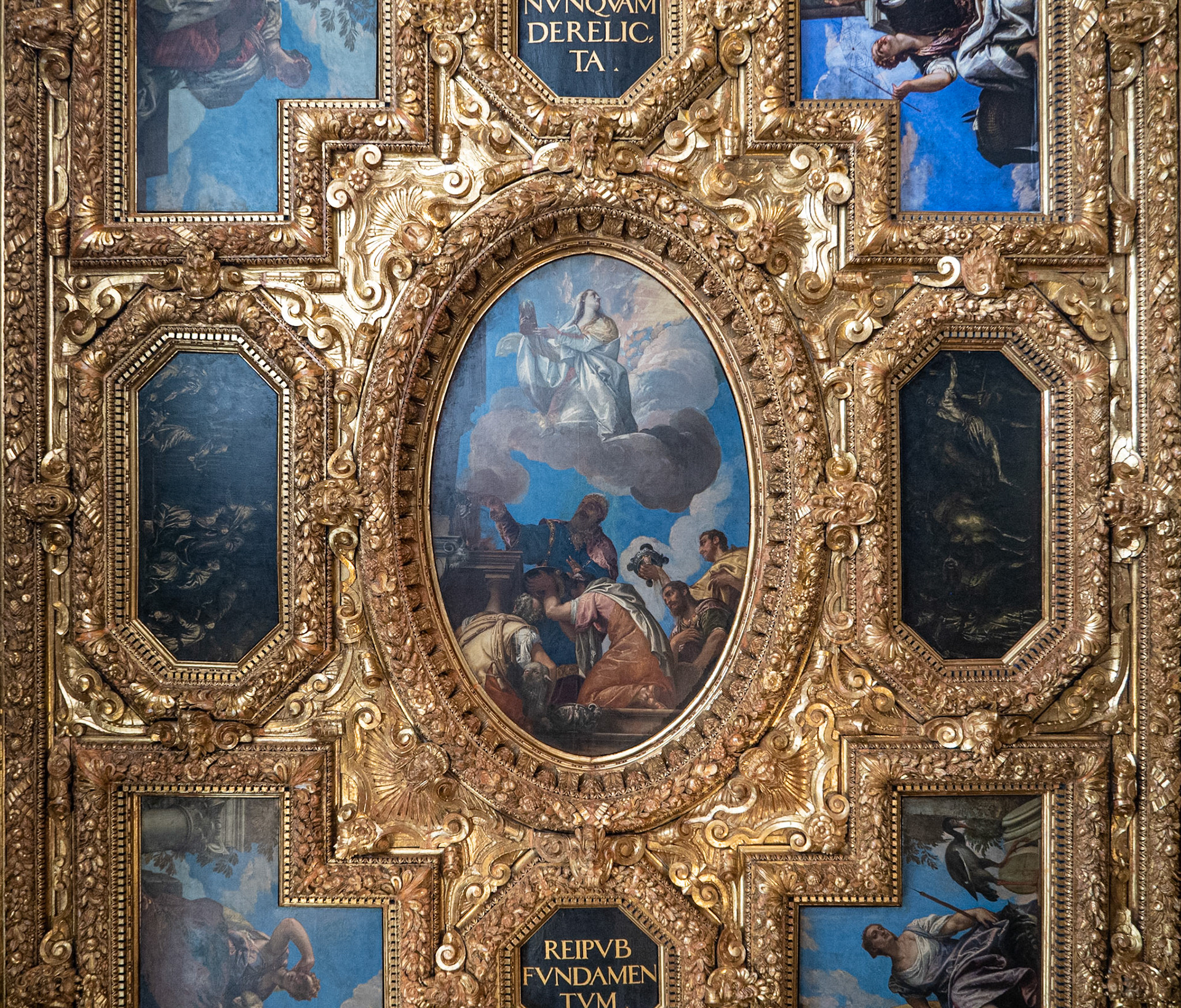 The Council Chamber, Ceiling Paintings By Veronese, Doge's Palace