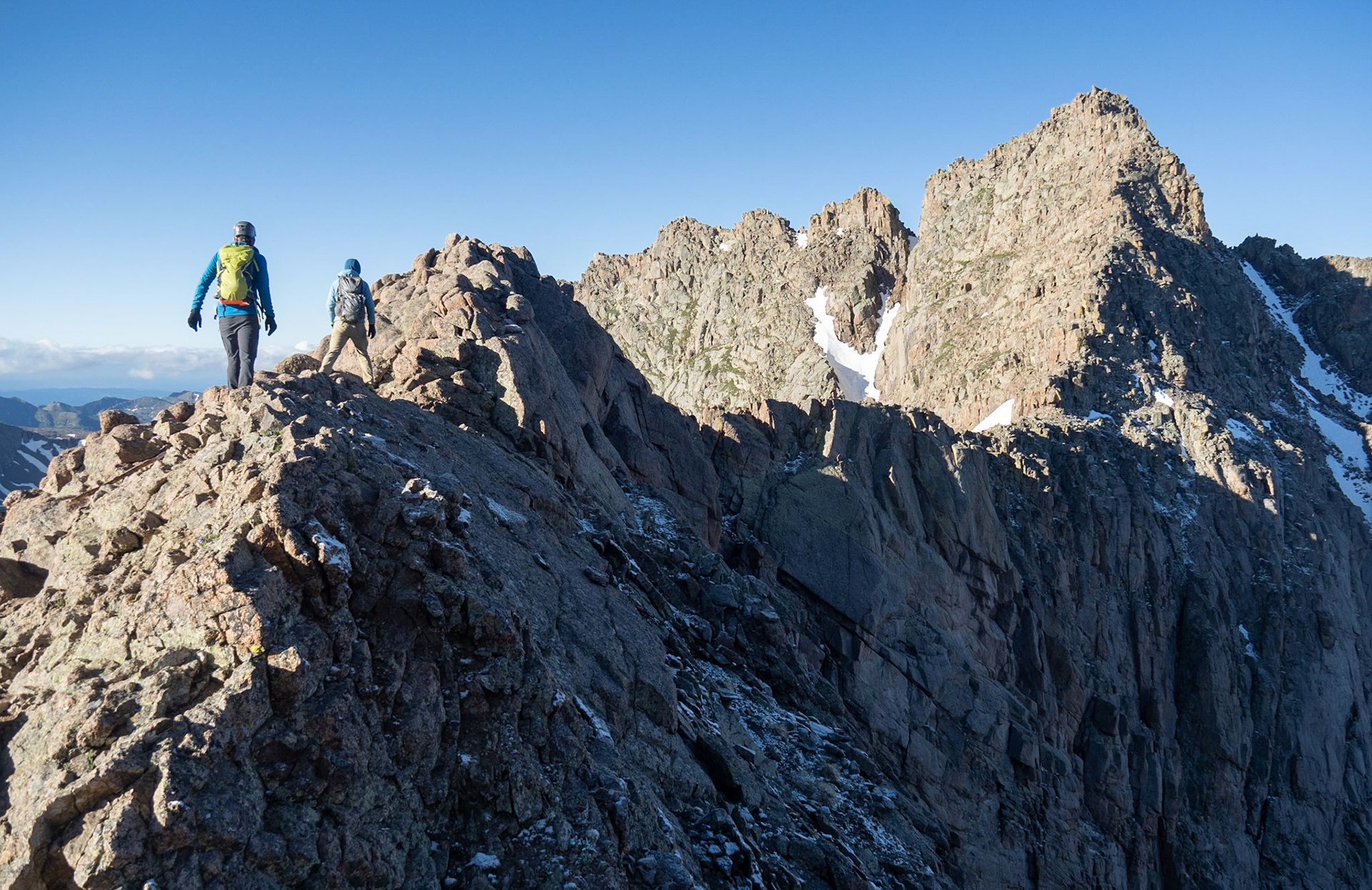 Mike &amp; Connor on the Catwalk (Mt Eolus)