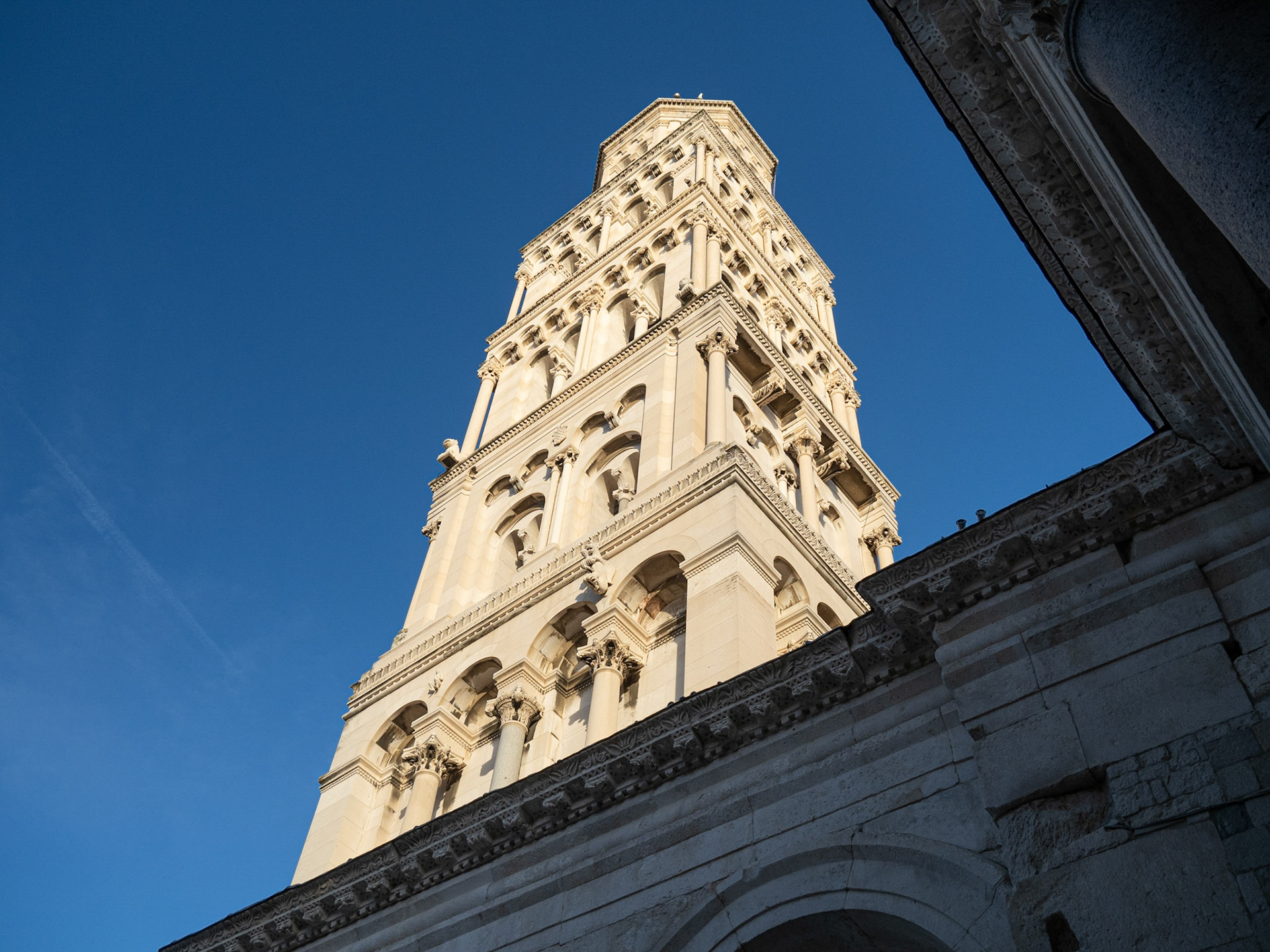 Cathedral of Saint Domnius Bell Tower from the Peristyle Court