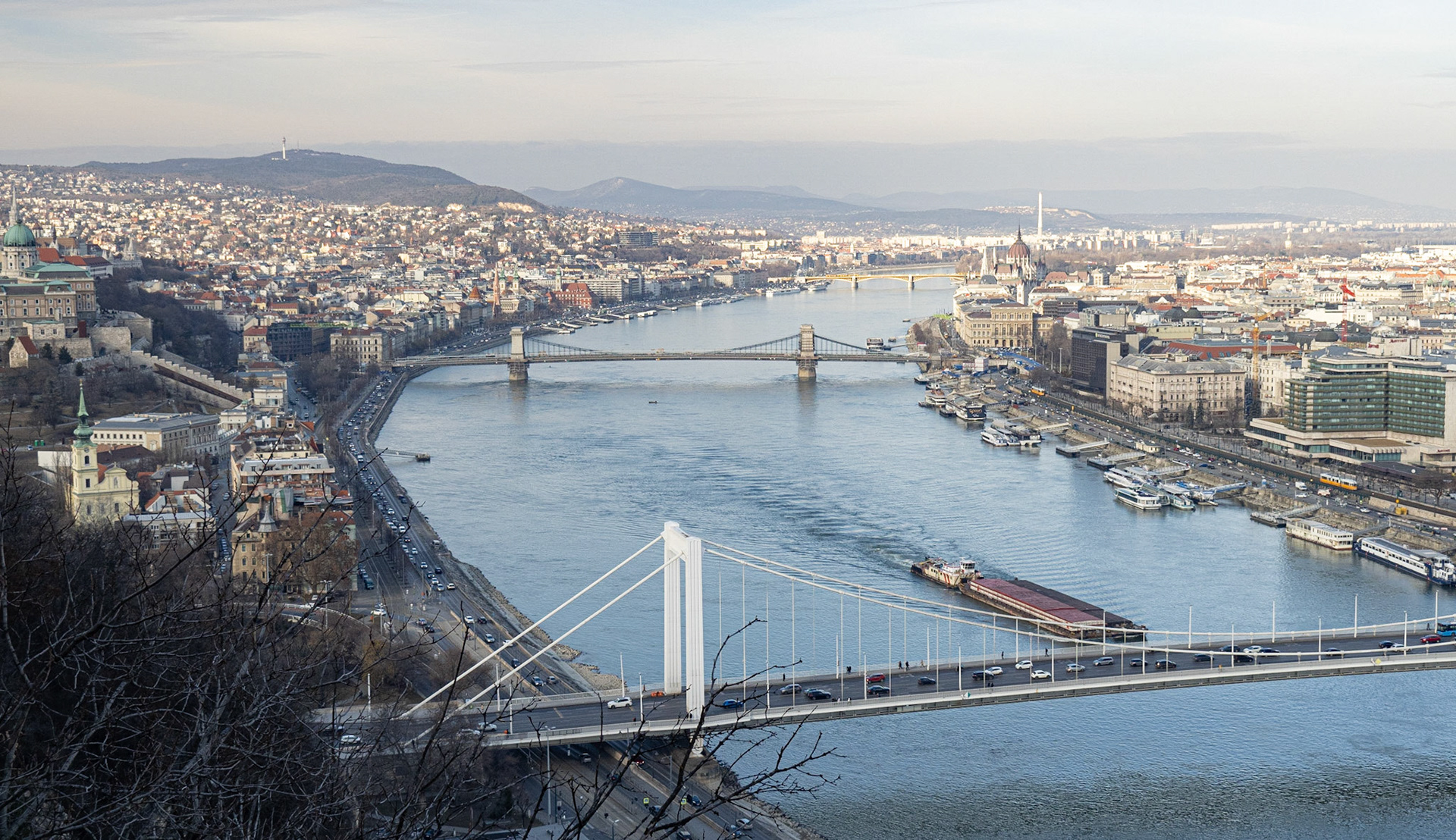 Danube River, Pest on Right, Budda on Left