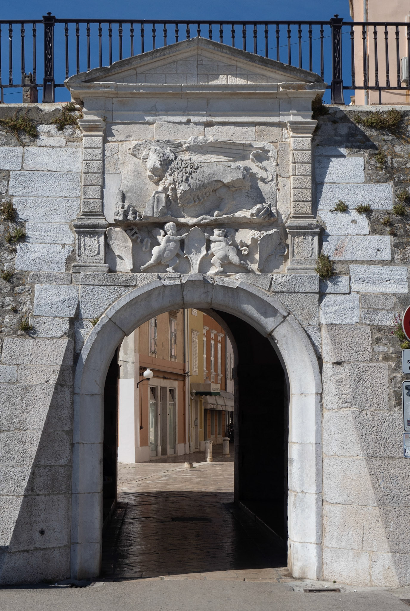 Sea Gate with Venetian Lion a Little Worse for Wear