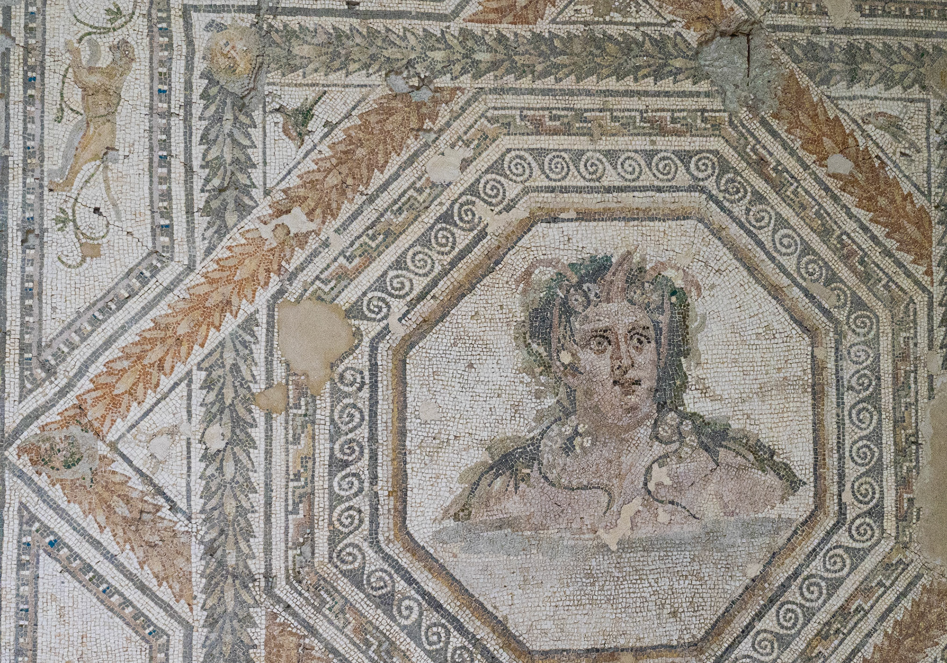 Mosaic depicting Triton