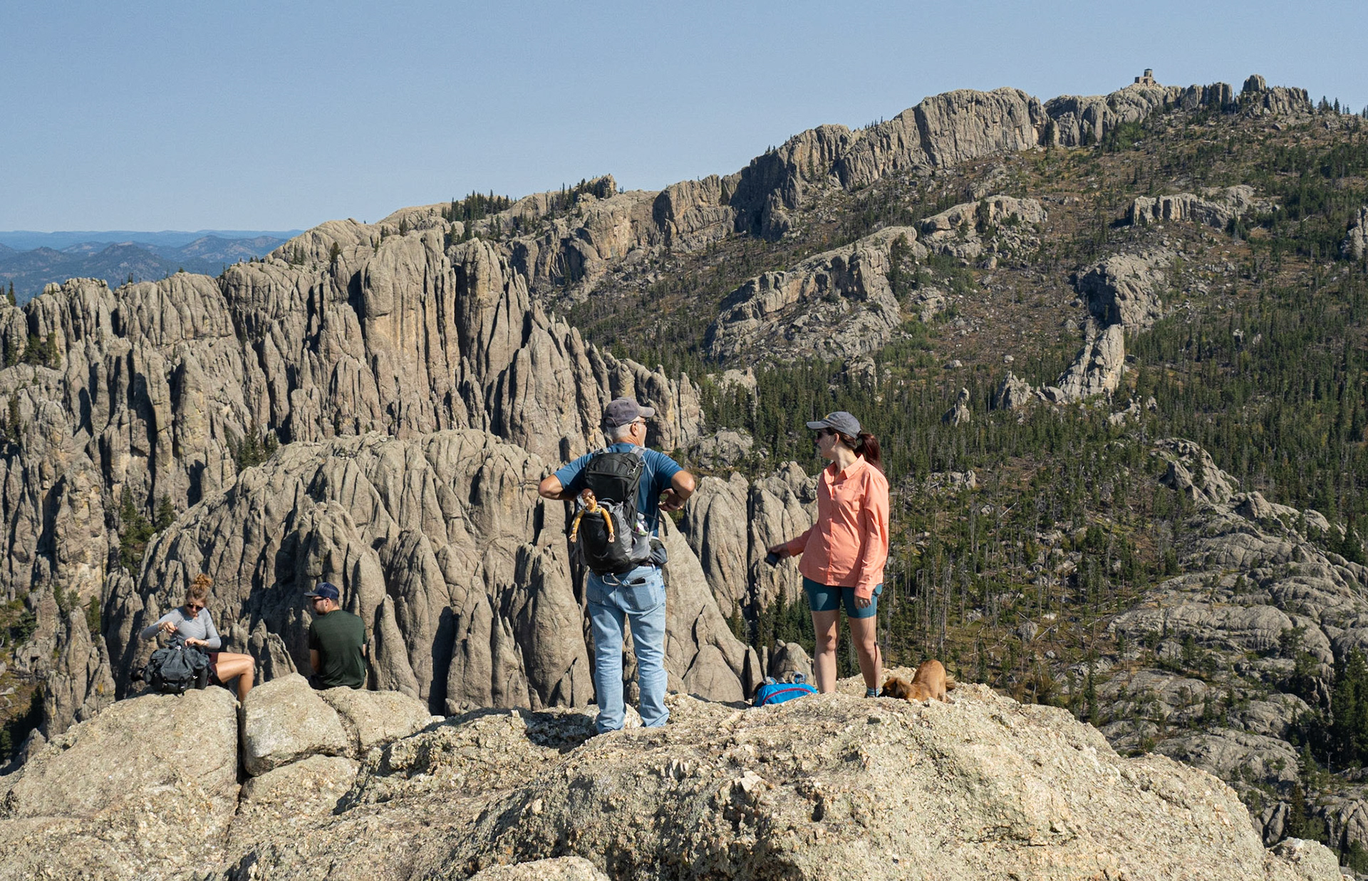 Hikers and Black Elk Peak