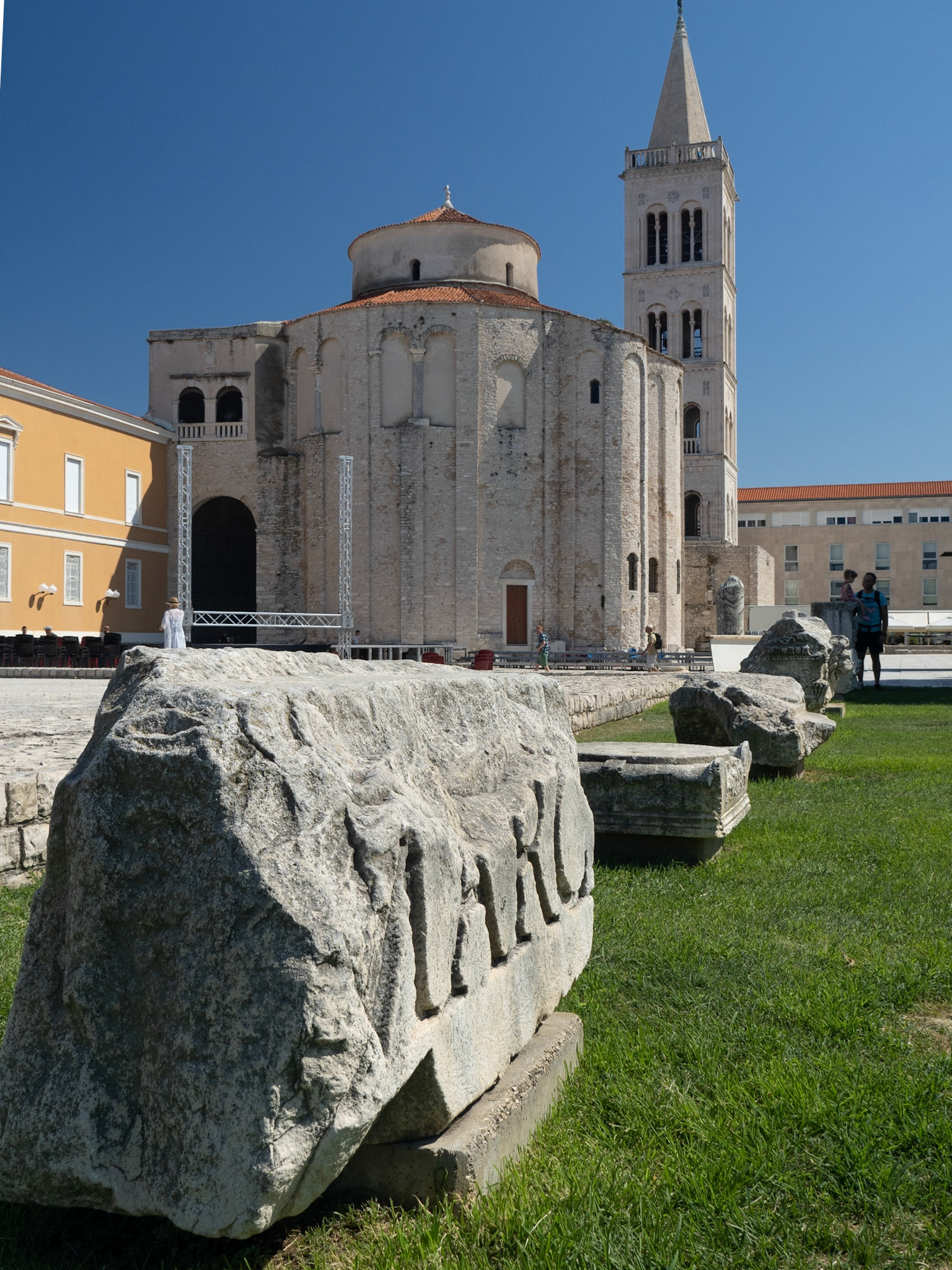 Church of St Donat and Bell Tower of Cathedral of St. Anastasia from the Roman Forum