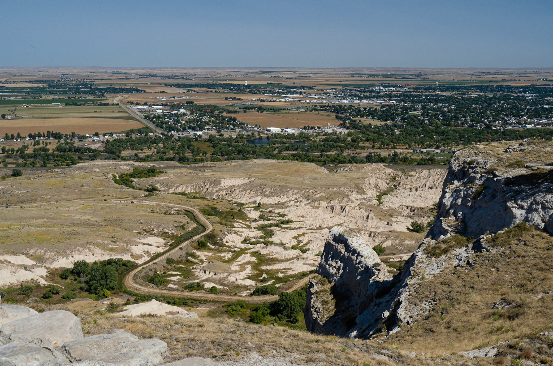 On Scotts Bluff NM, looking to the town of  Scottsbluff, NE