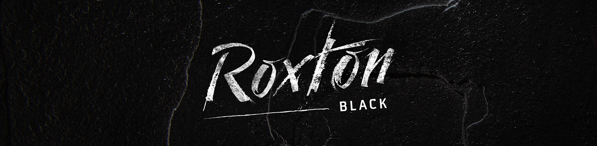 Roxton Black logo design on slate background