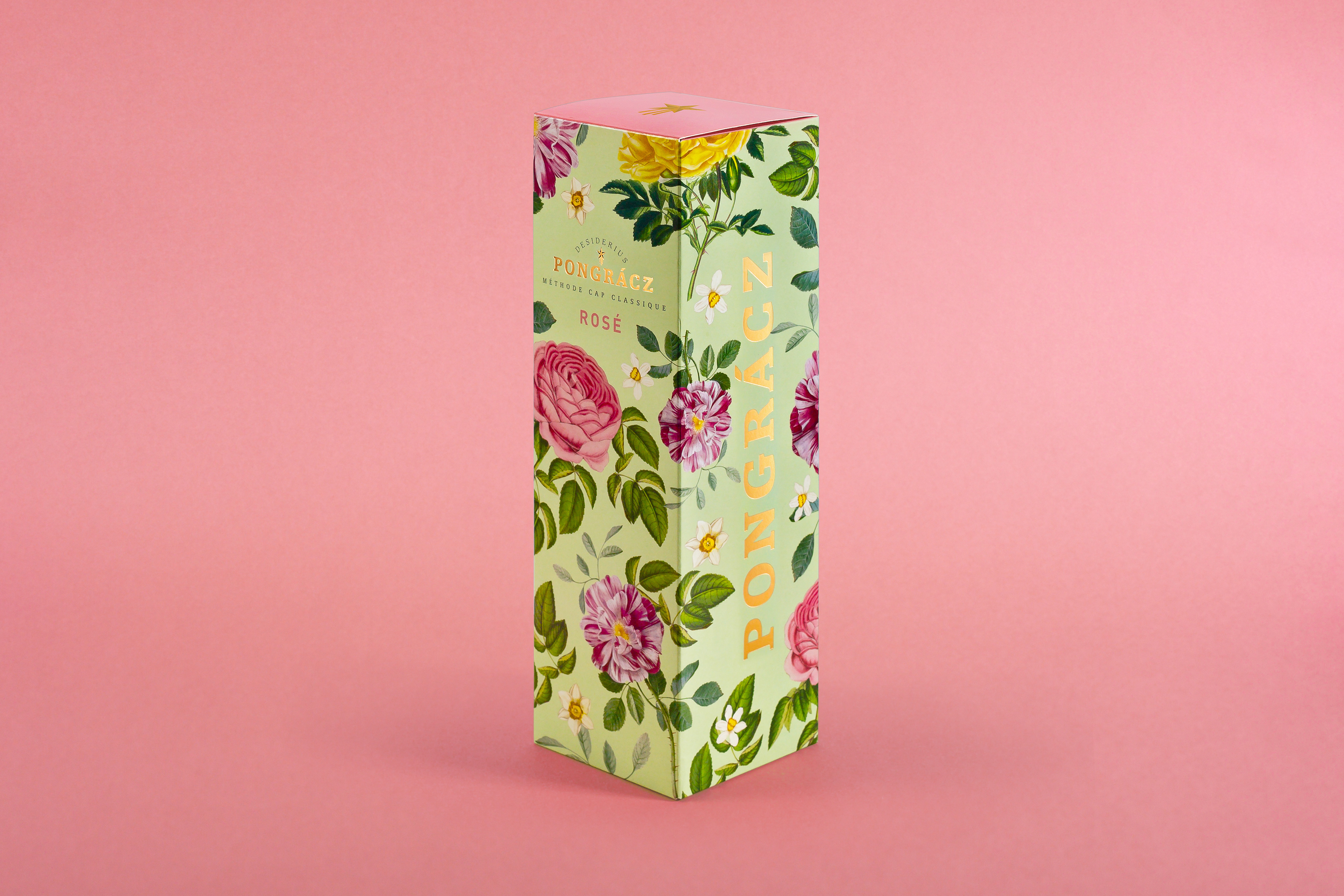 Pongracz Rose Cap Classique gift box packaging design