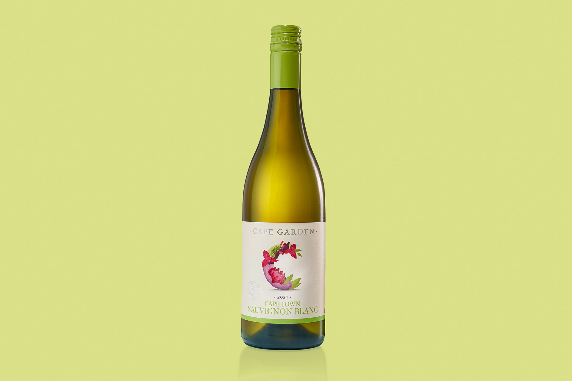 Cape Garden Cape Town Sauvignon Blanc wine label design