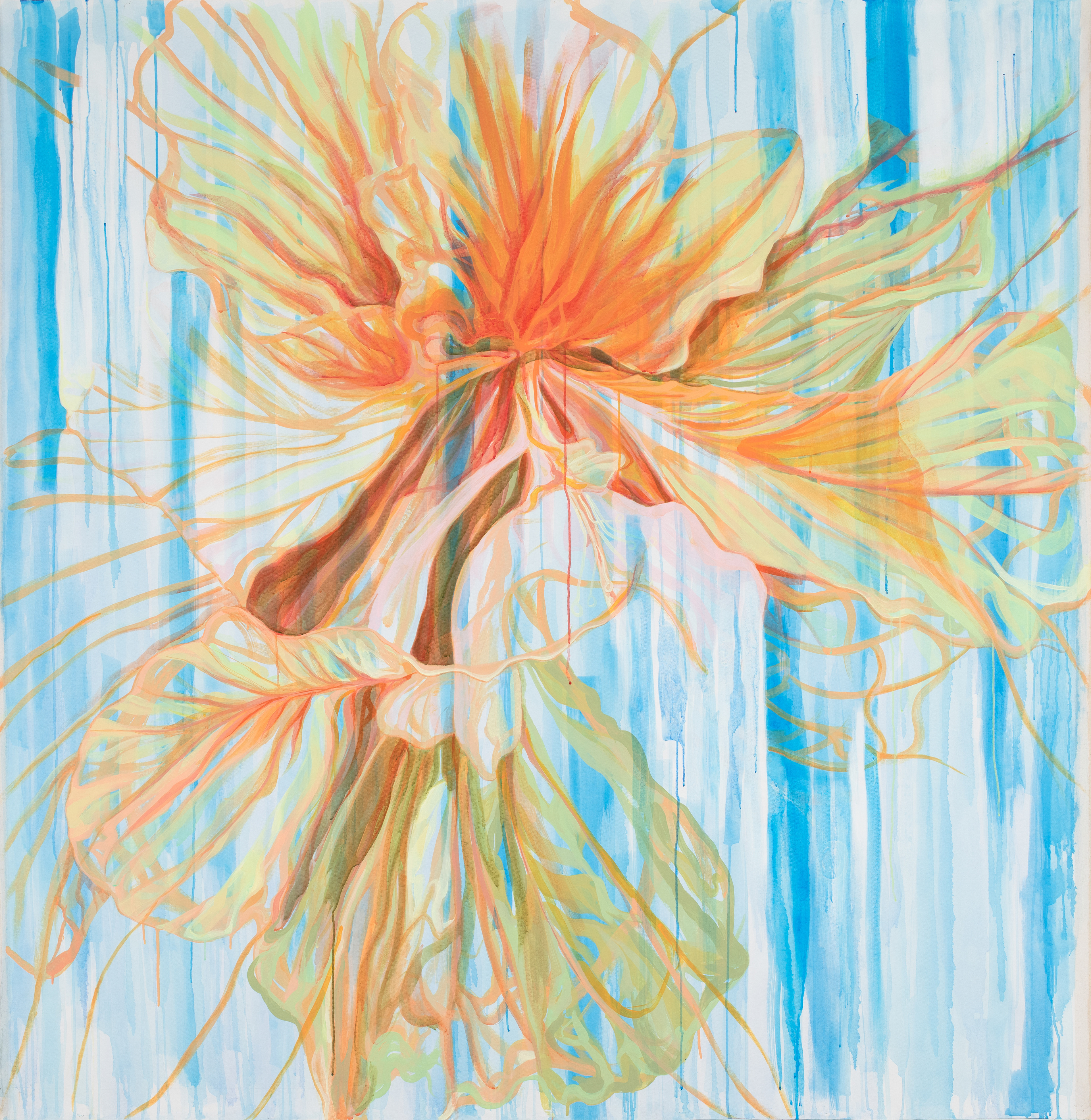 Precarious Cycling, "72 x 72", Acrylic on Canvas, $1,500