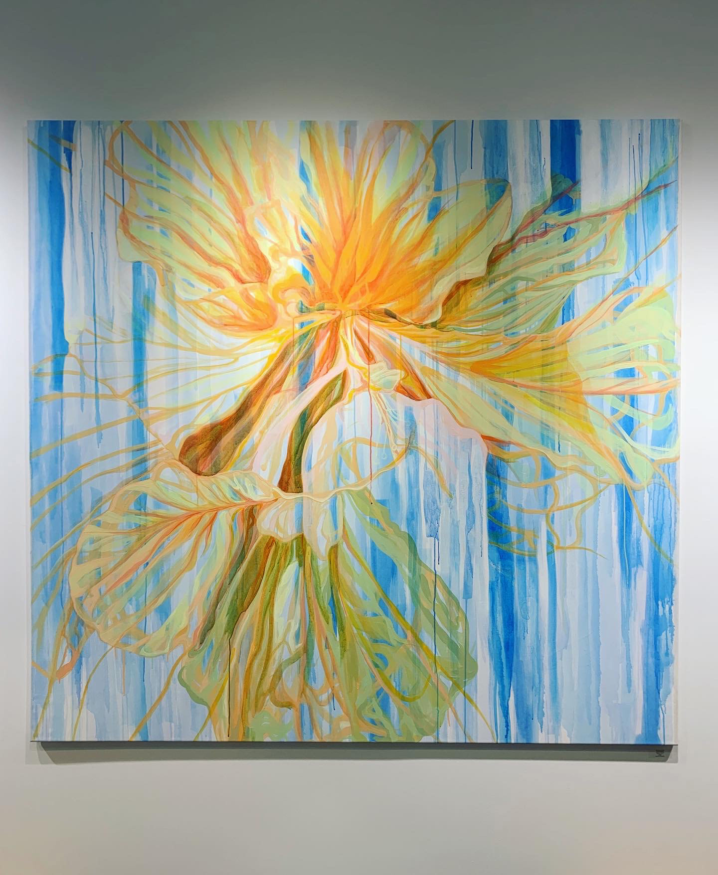 Precarious Cycling 60" x 60", She Radiates exhibition, The Yard Eastern Market, Washington, DC