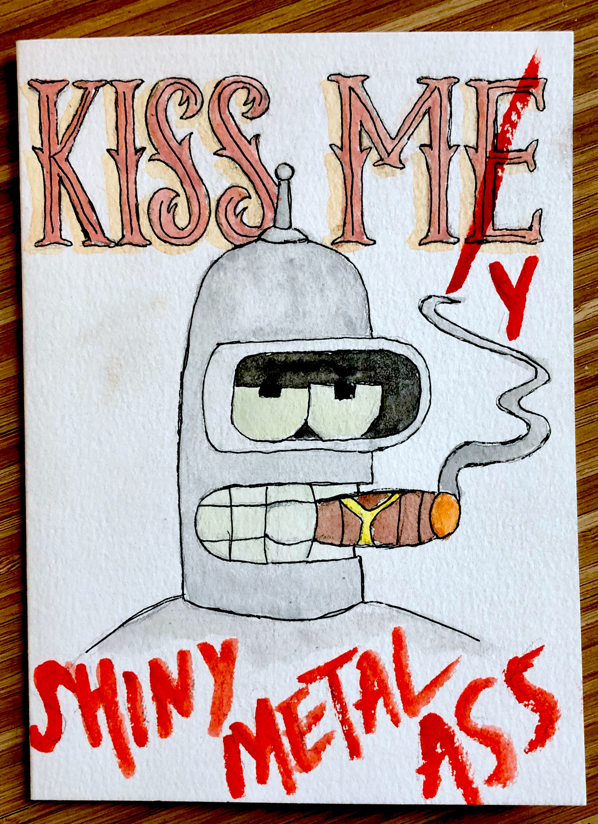 Cheeky Valentine's card for Futurama fan